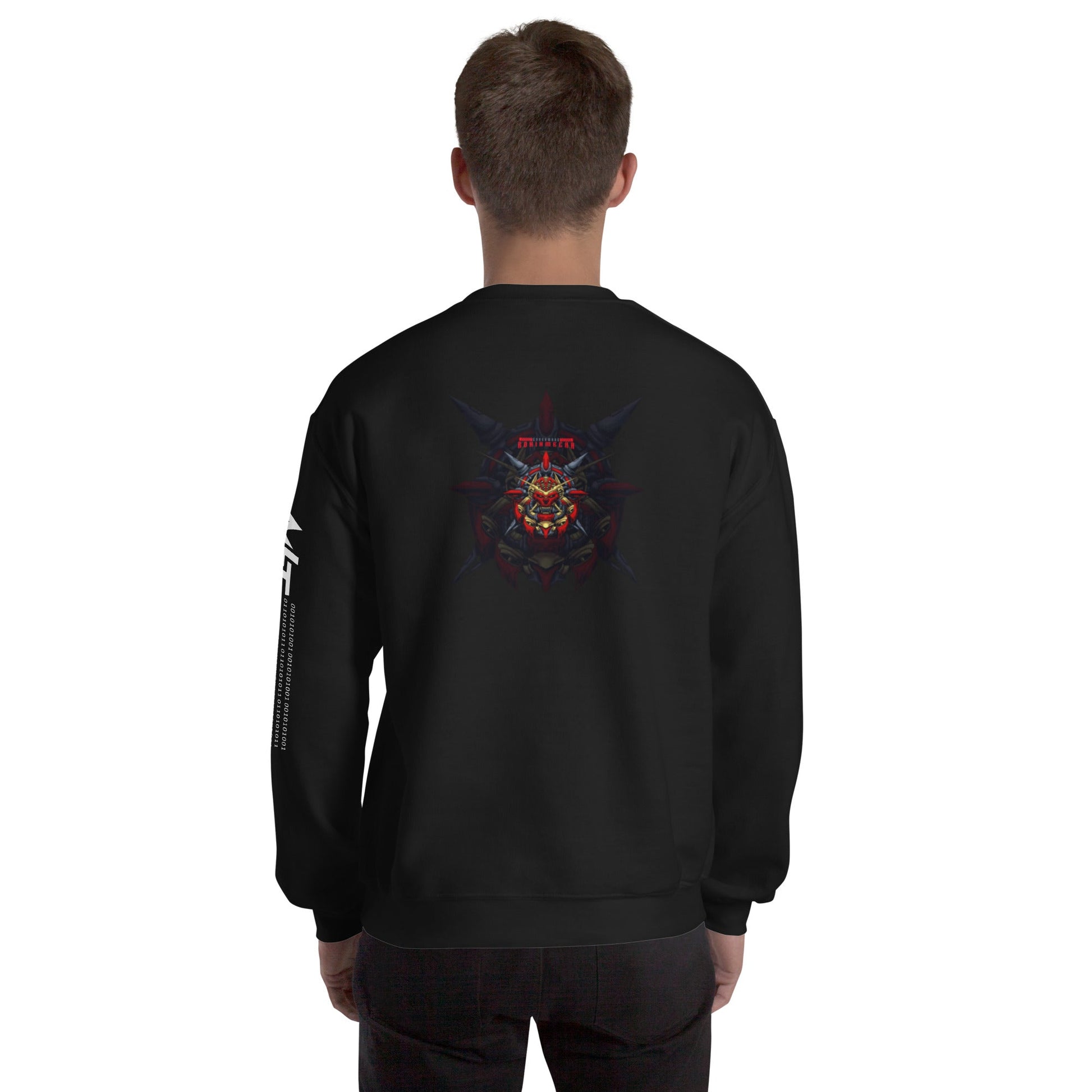 Cyberware Ronin Mecha - Unisex Sweatshirt ( Back Print ) by DarkByteGear