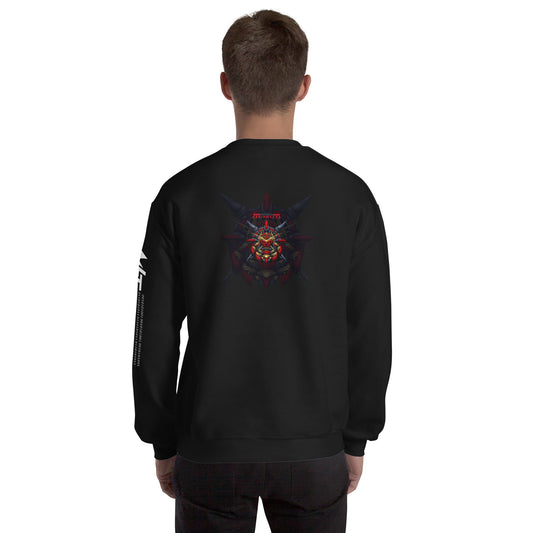 Cyberware Ronin Mecha - Unisex Sweatshirt ( Back Print ) by DarkByteGear