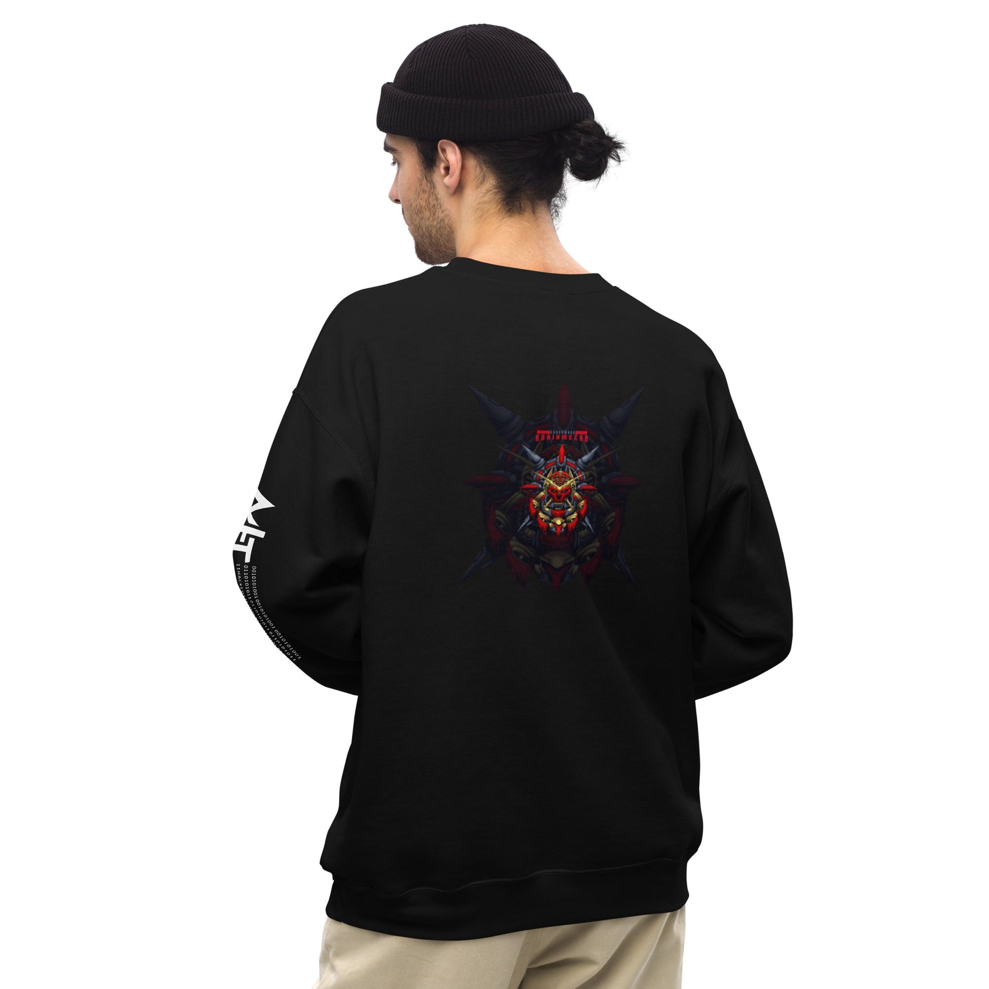 Cyberware Ronin Mecha - Unisex Sweatshirt ( Back Print ) by DarkByteGear