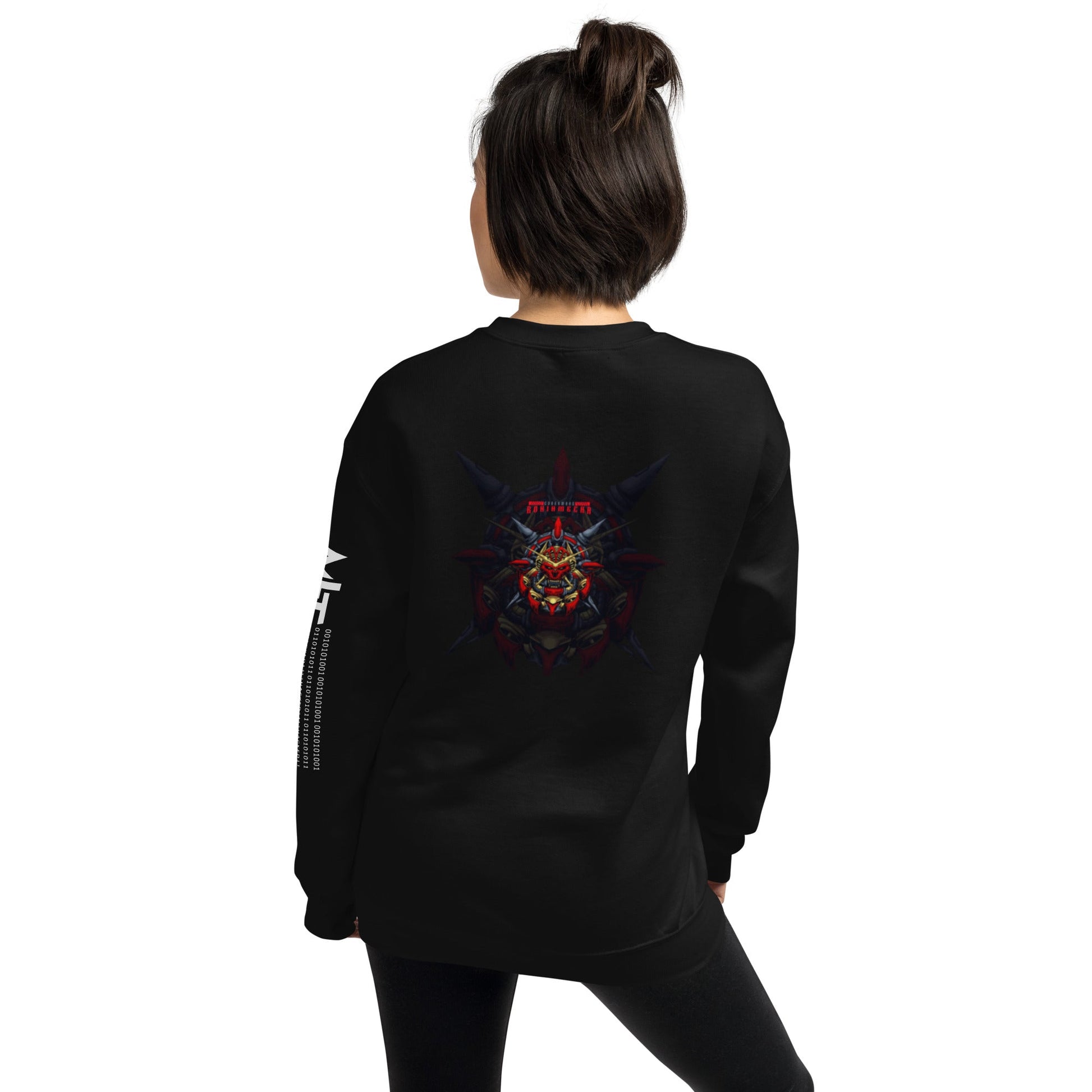 Cyberware Ronin Mecha - Unisex Sweatshirt ( Back Print ) by DarkByteGear