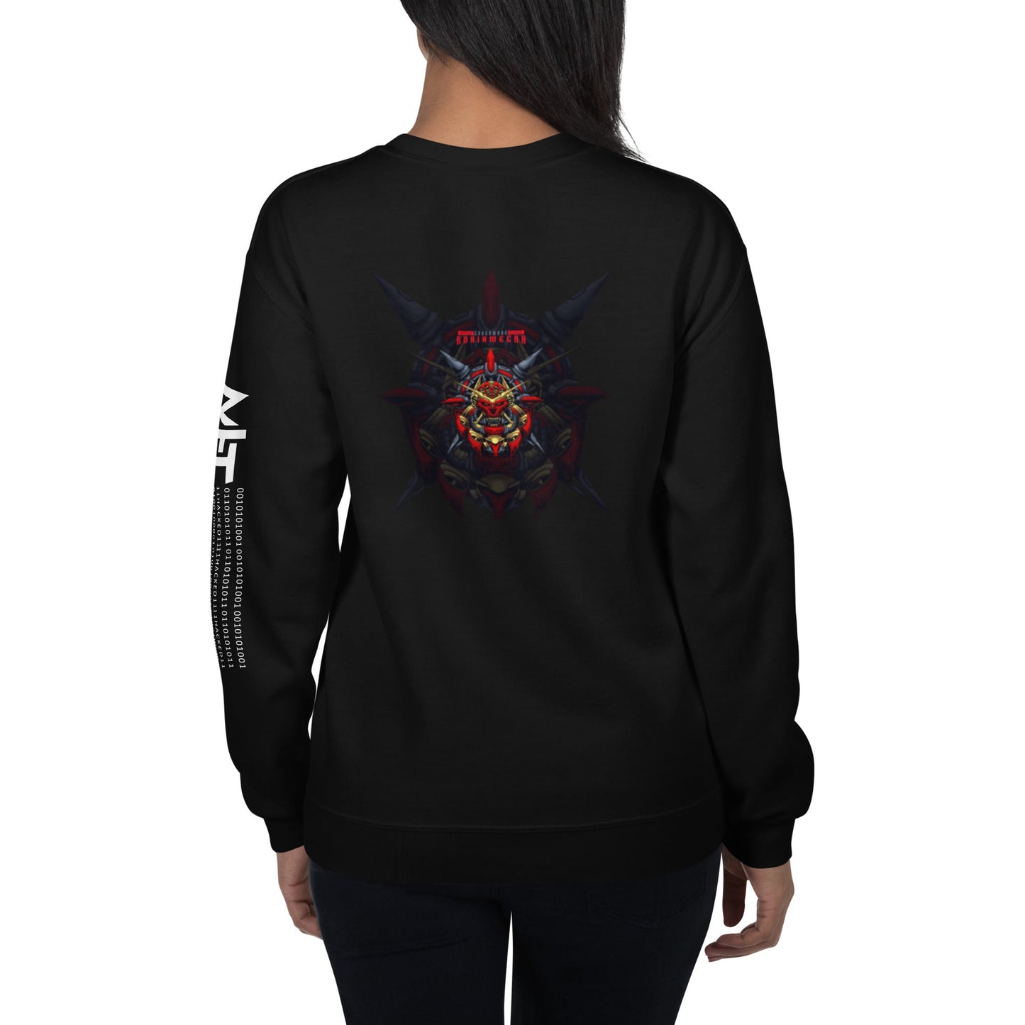 Cyberware Ronin Mecha - Unisex Sweatshirt ( Back Print ) by DarkByteGear