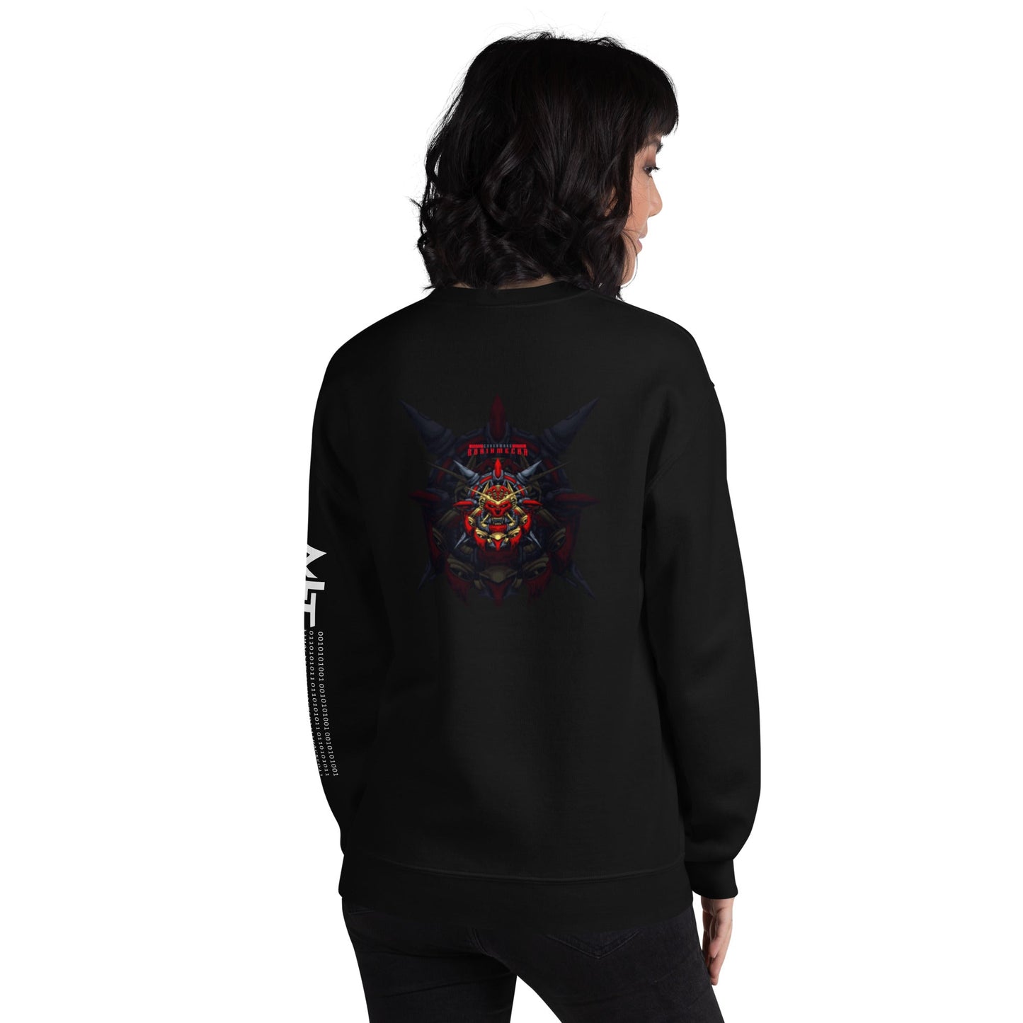 Cyberware Ronin Mecha - Unisex Sweatshirt ( Back Print ) by DarkByteGear