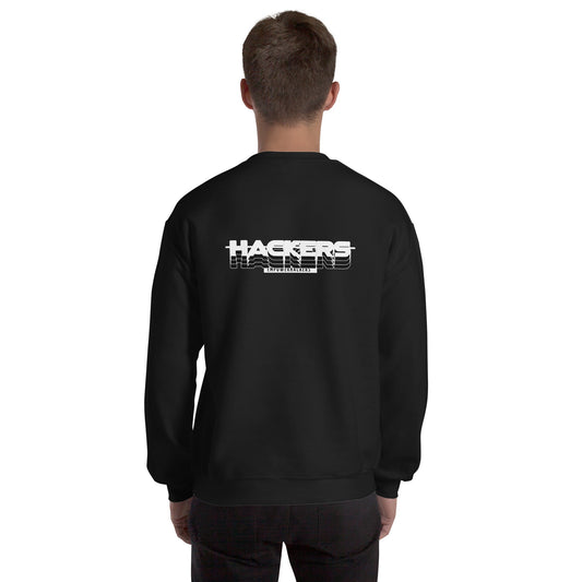 Hackers Empower Hackers V3 - Unisex Sweatshirt ( Back Print ) by DarkByteGear
