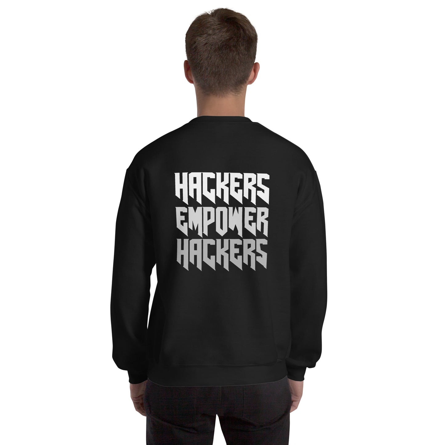 Hackers Empower Hackers V4 - Unisex Sweatshirt ( Back Print ) by DarkByteGear