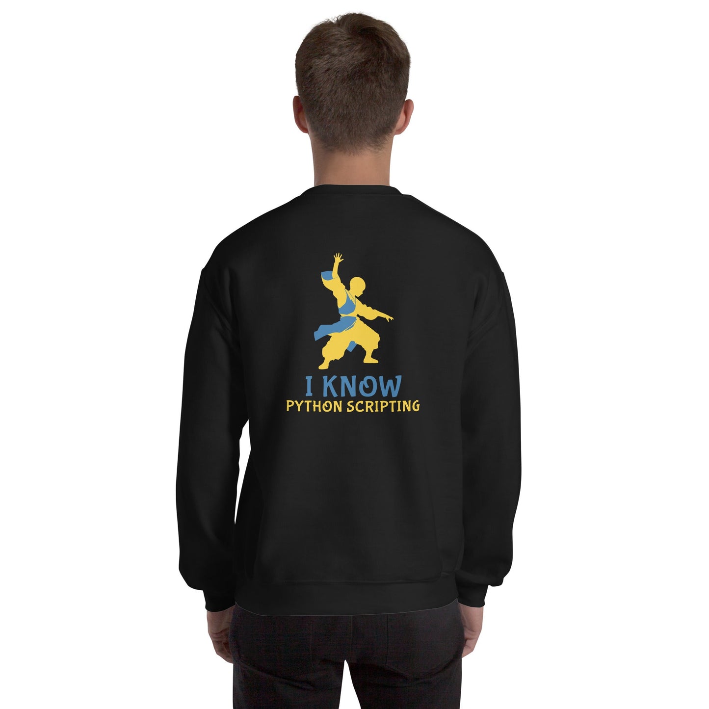 I Know Python Scripting - Unisex Sweatshirt ( Back Print ) by DarkByteGear