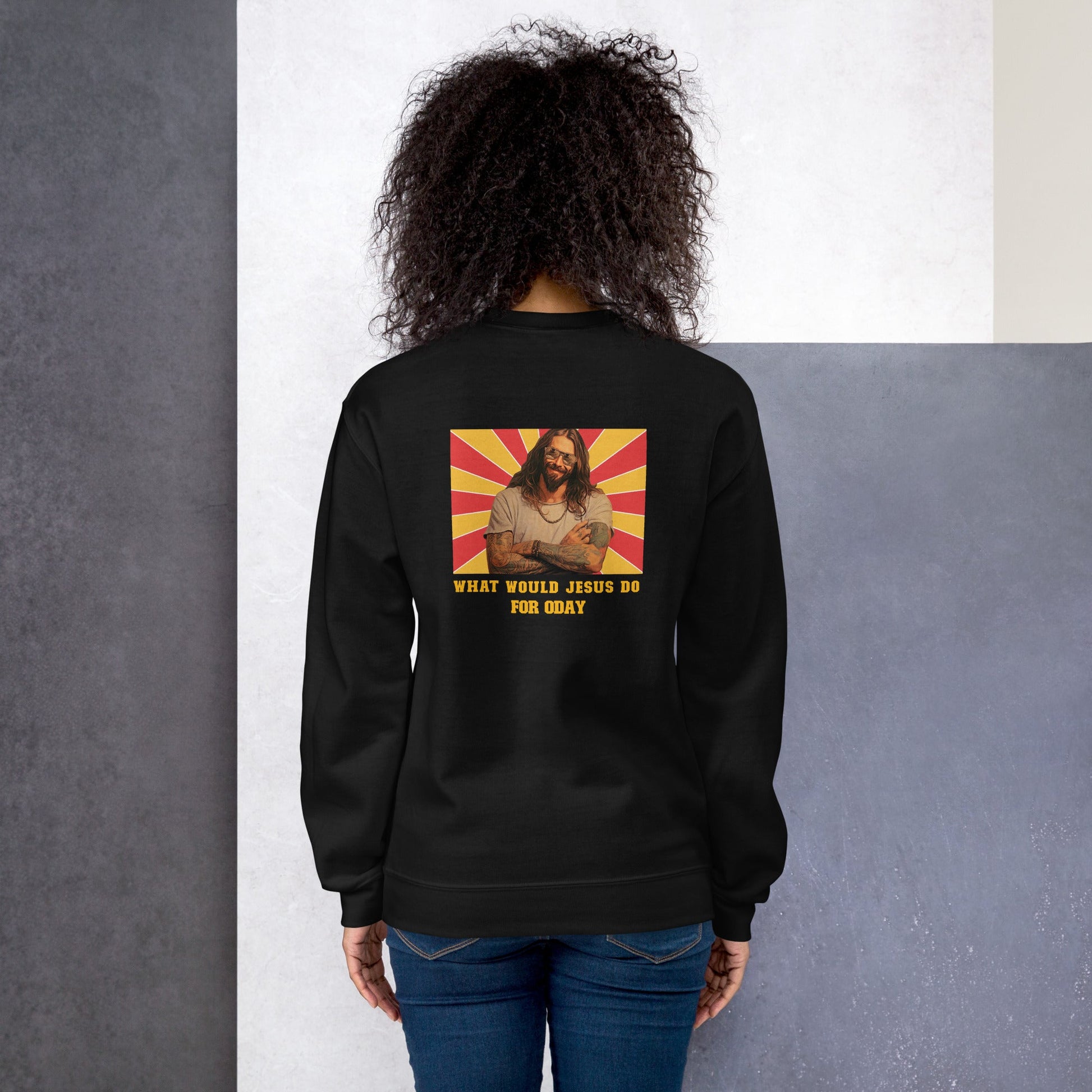 What would Jesus do for 0day v1 - Unisex Sweatshirt ( Back Print ) by DarkByteGear