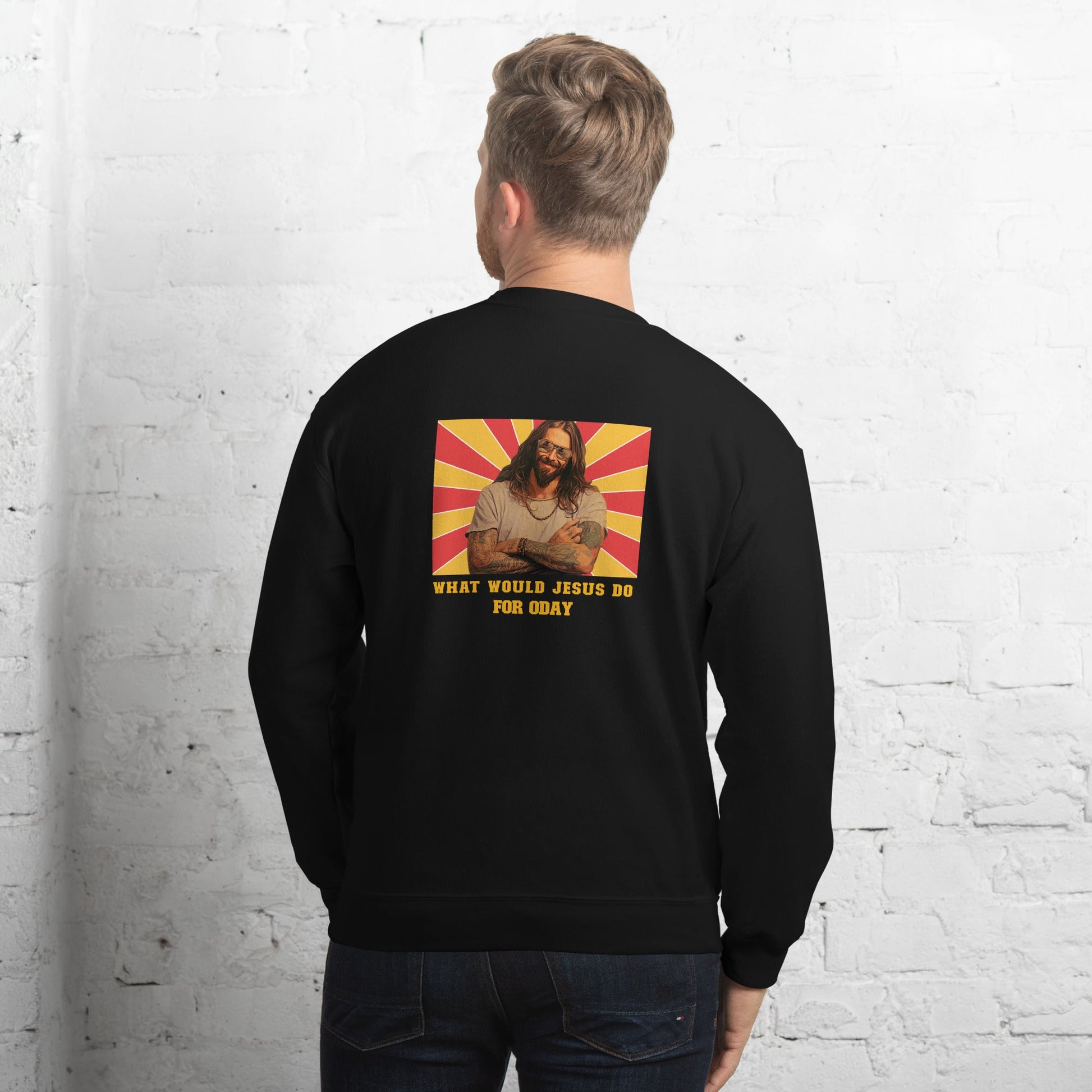 What would Jesus do for 0day v1 - Unisex Sweatshirt ( Back Print ) by DarkByteGear
