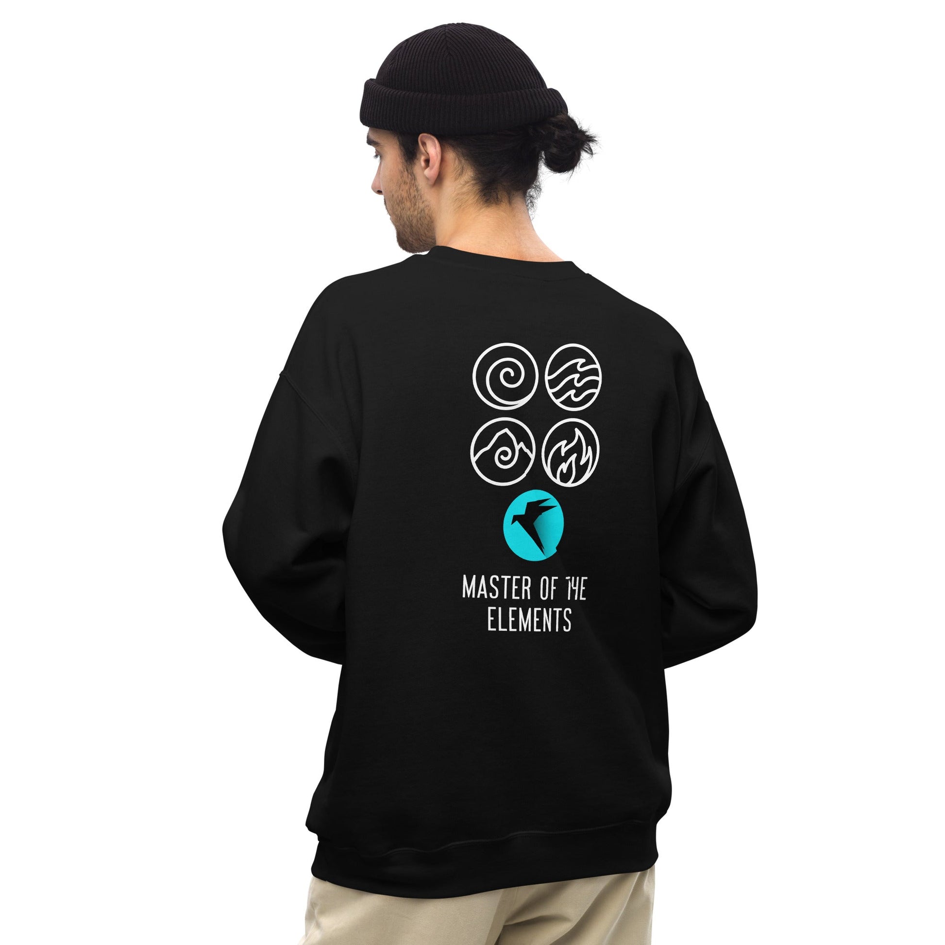 Master of Elements - Unisex Sweatshirt ( Back Print ) by DarkByteGear