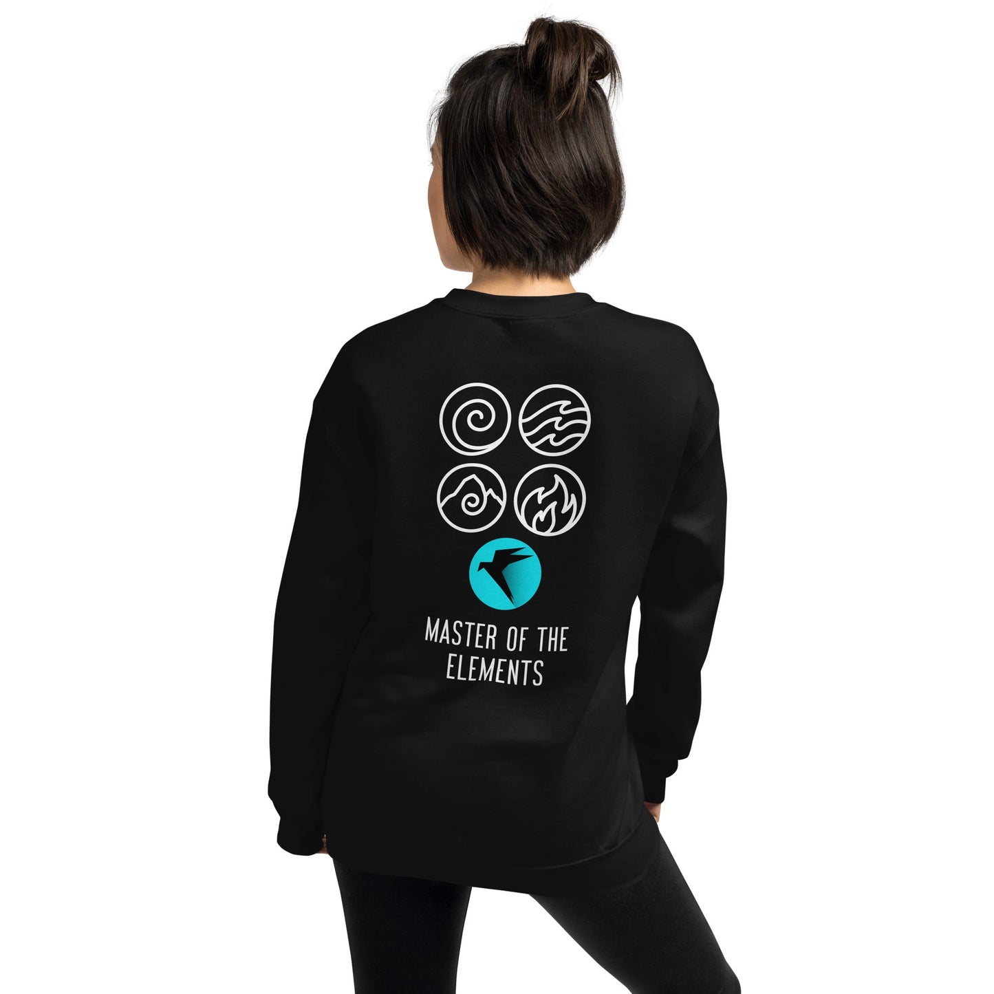 Master of Elements - Unisex Sweatshirt ( Back Print ) by DarkByteGear