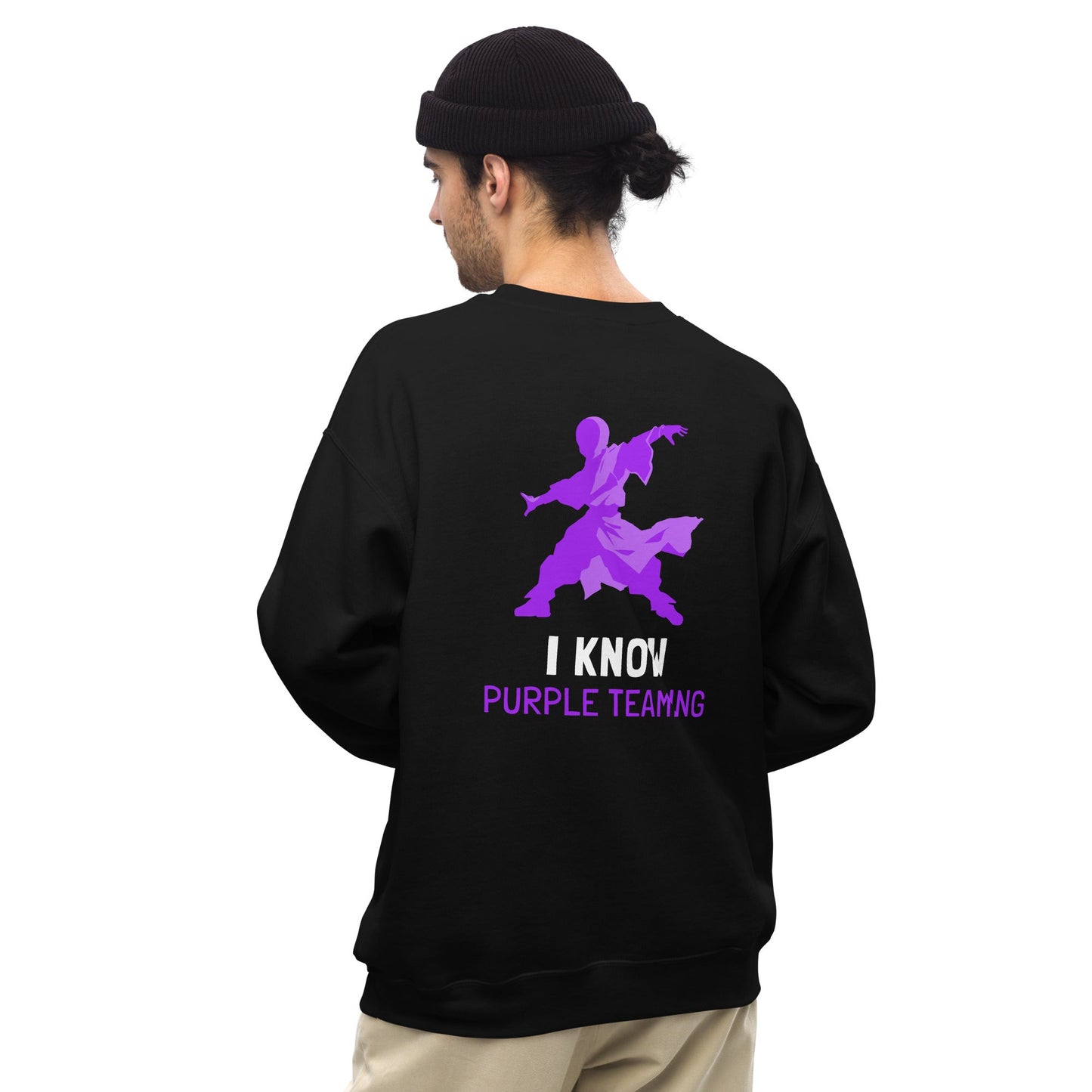 I Know Purple Teaming - Unisex Sweatshirt ( Back Print ) by DarkByteGear