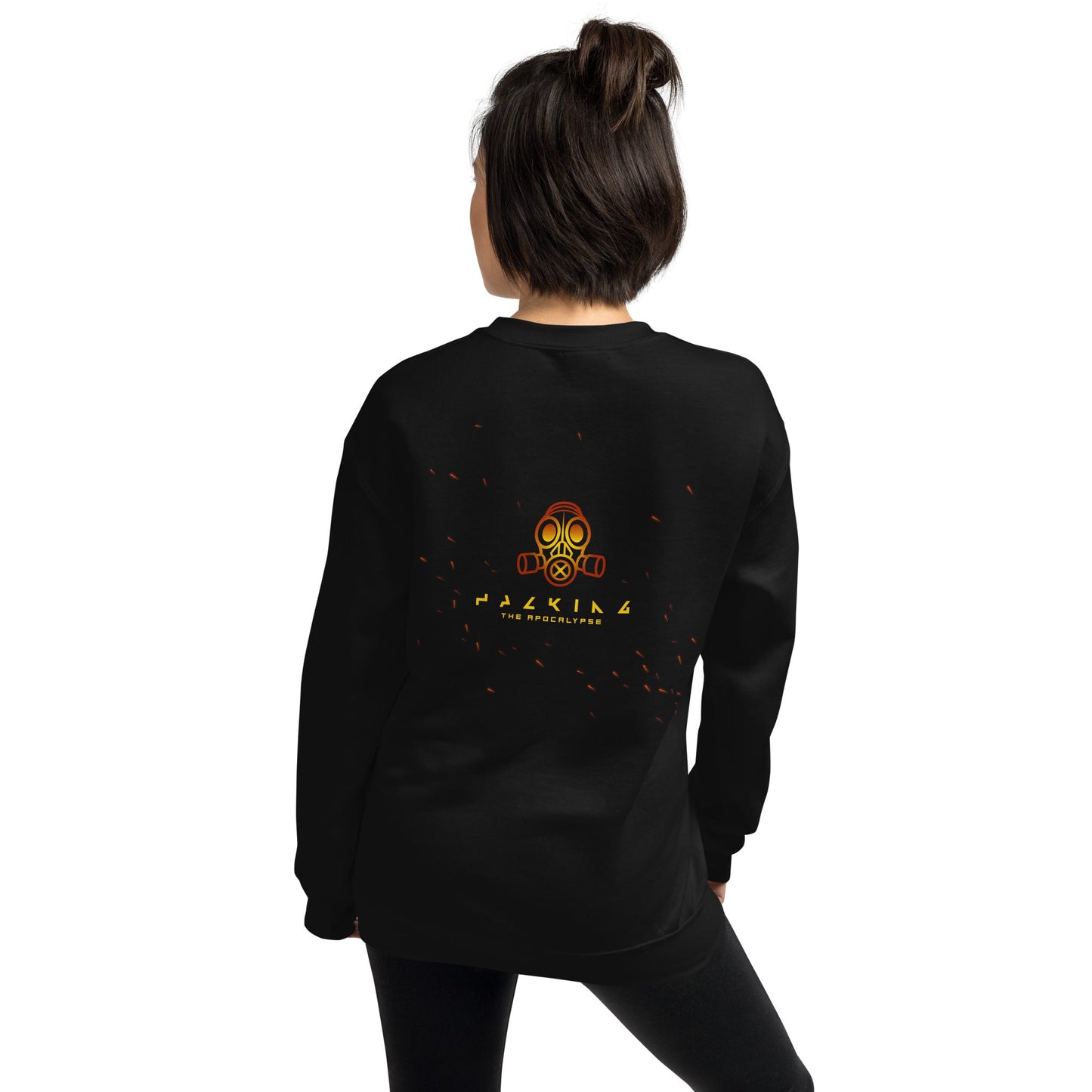 Hacking the apocalypse - Unisex Sweatshirt ( Back Print ) by DarkByteGear