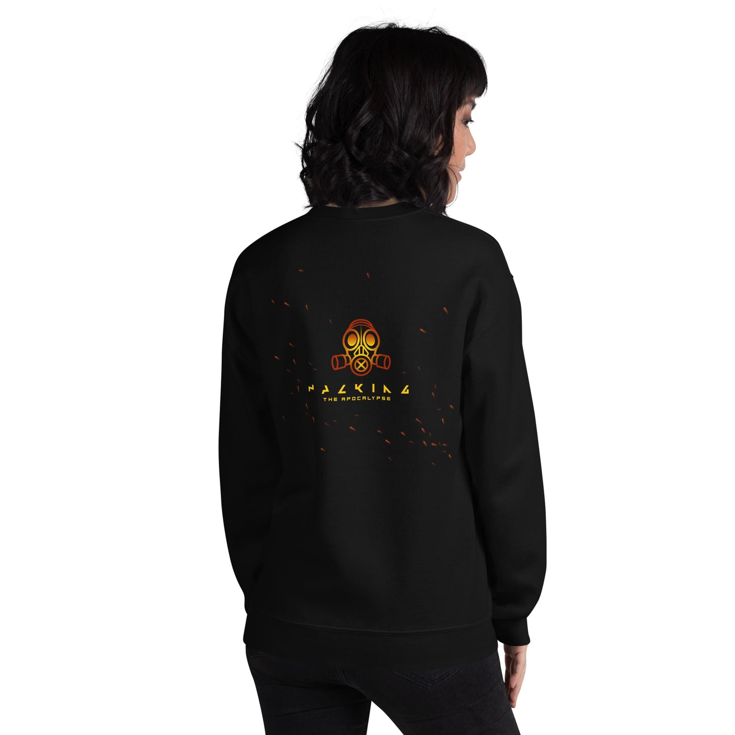 Hacking the apocalypse - Unisex Sweatshirt ( Back Print ) by DarkByteGear
