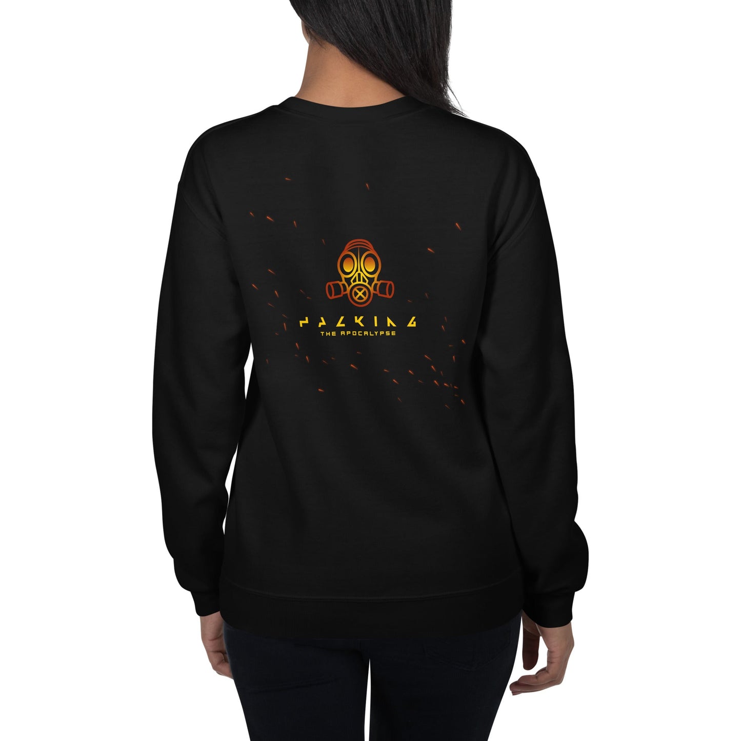 Hacking the apocalypse - Unisex Sweatshirt ( Back Print ) by DarkByteGear