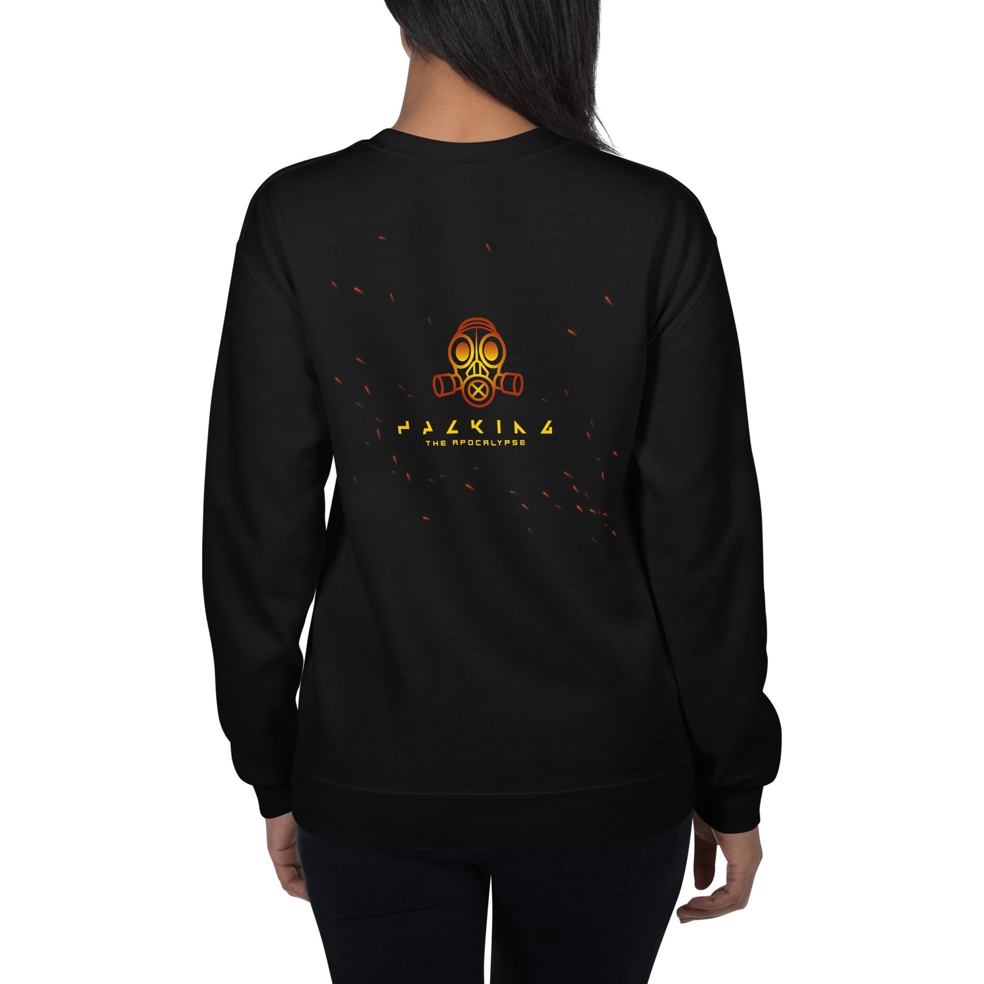 Hacking the apocalypse - Unisex Sweatshirt ( Back Print ) by DarkByteGear