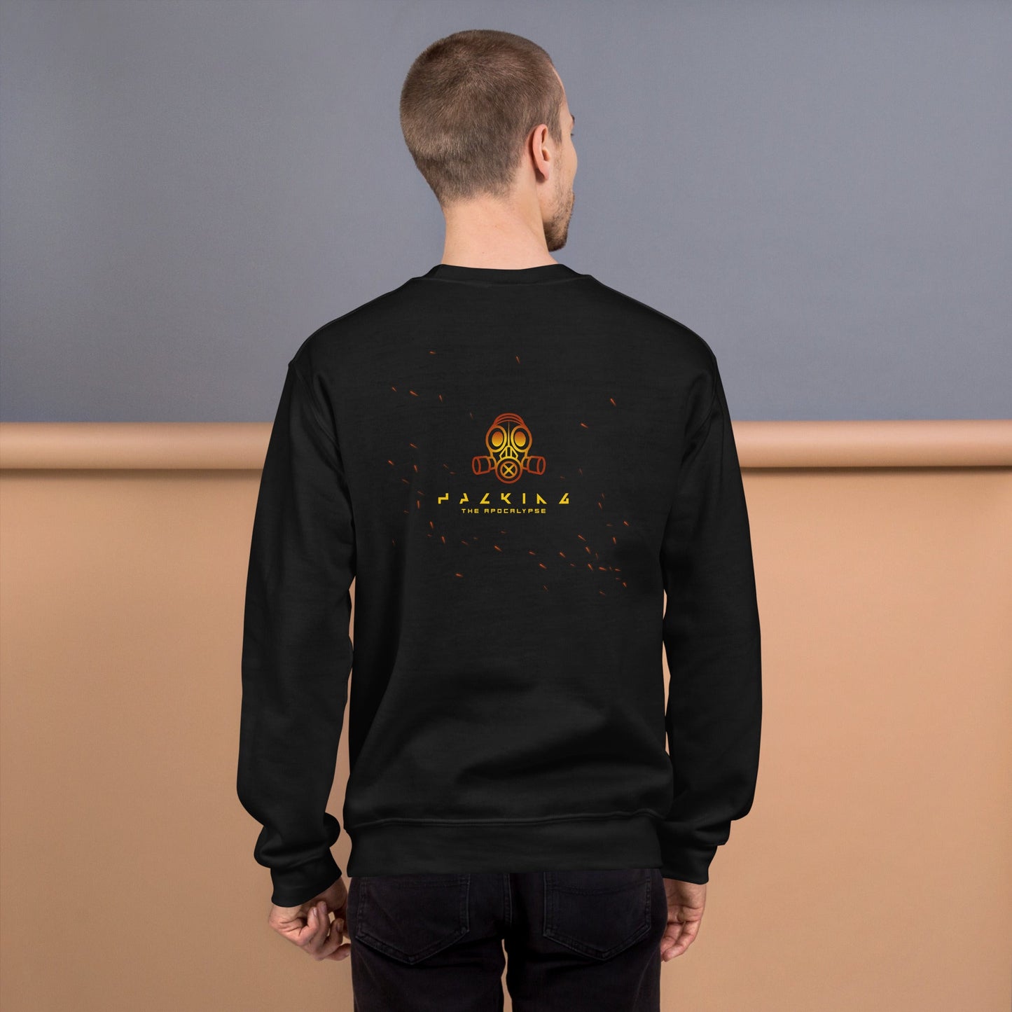 Hacking the apocalypse - Unisex Sweatshirt ( Back Print ) by DarkByteGear