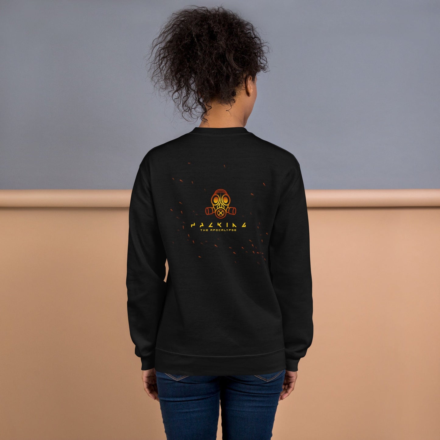Hacking the apocalypse - Unisex Sweatshirt ( Back Print ) by DarkByteGear