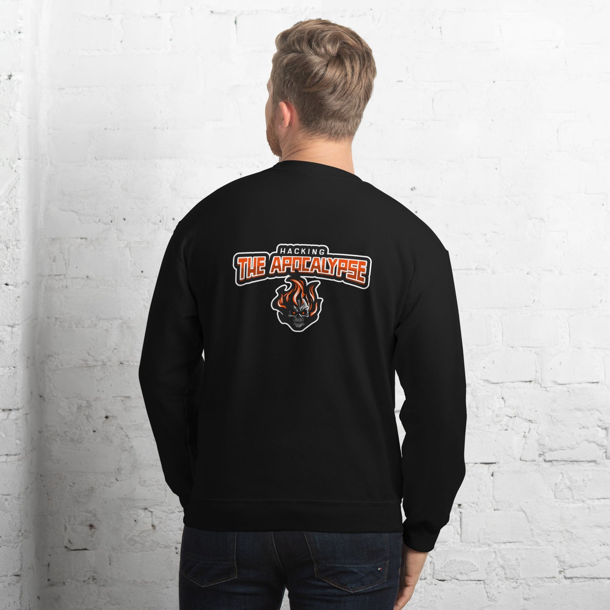 Hacking the Apocalypse V1 - Unisex Sweatshirt ( Back Print ) by DarkByteGear