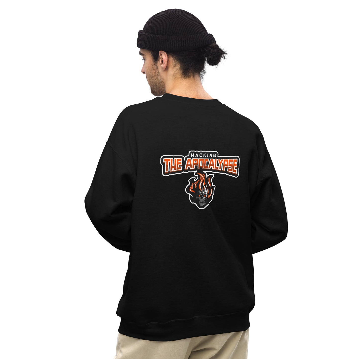 Hacking the Apocalypse V1 - Unisex Sweatshirt ( Back Print ) by DarkByteGear