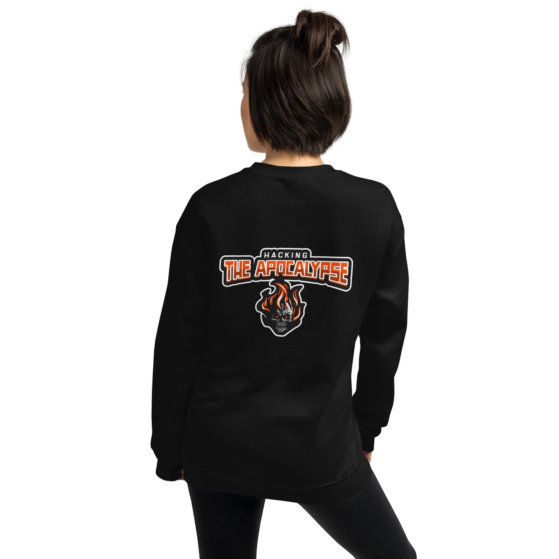 Hacking the Apocalypse V1 - Unisex Sweatshirt ( Back Print ) by DarkByteGear