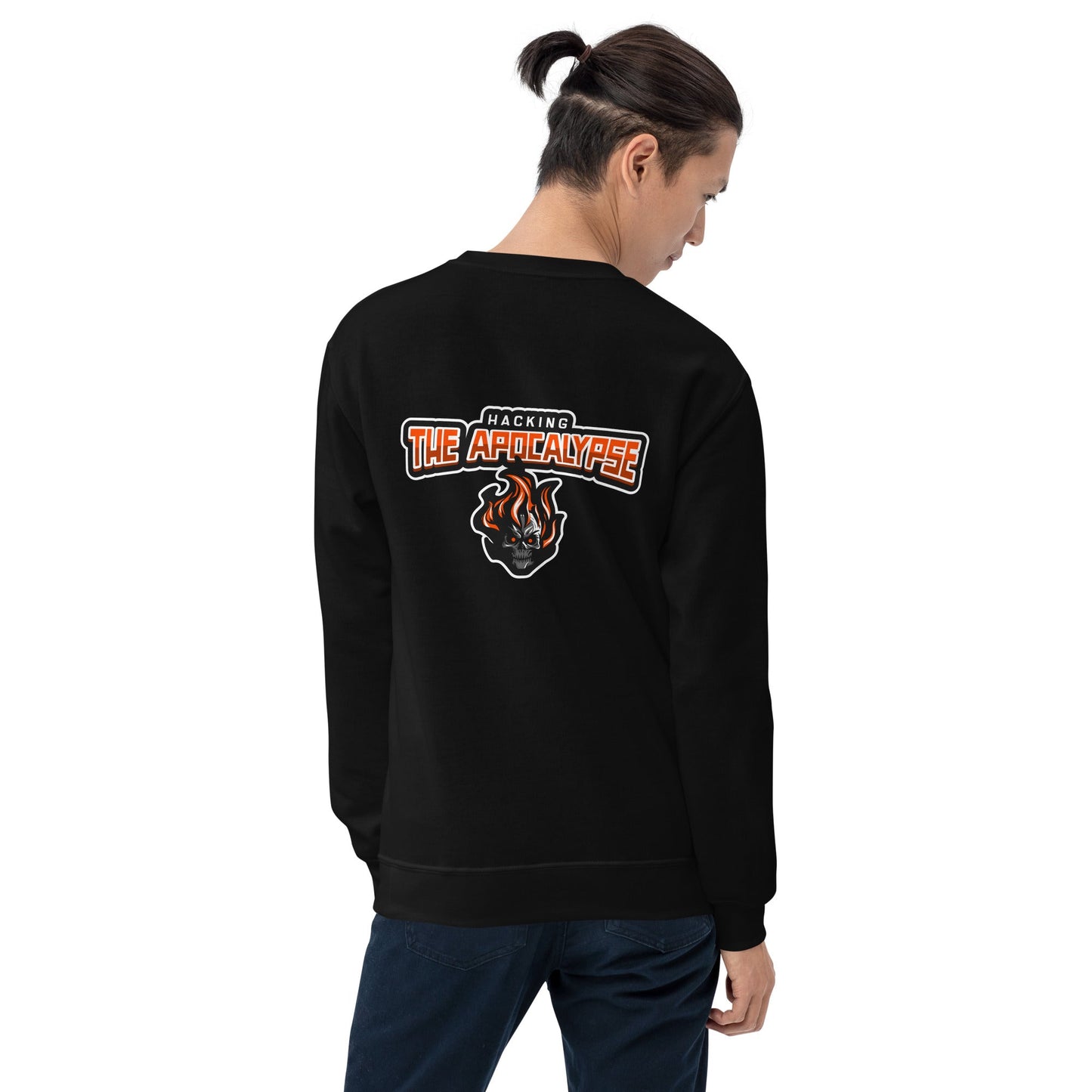 Hacking the Apocalypse V1 - Unisex Sweatshirt ( Back Print ) by DarkByteGear