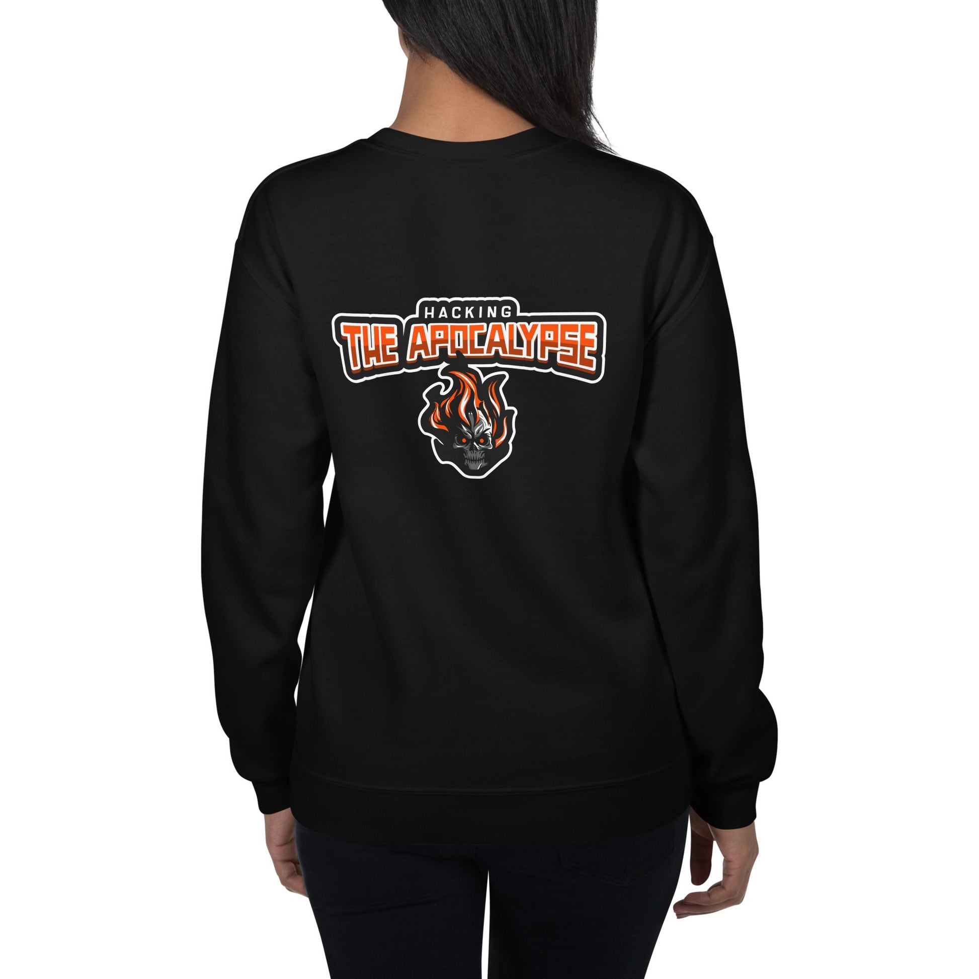 Hacking the Apocalypse V1 - Unisex Sweatshirt ( Back Print ) by DarkByteGear