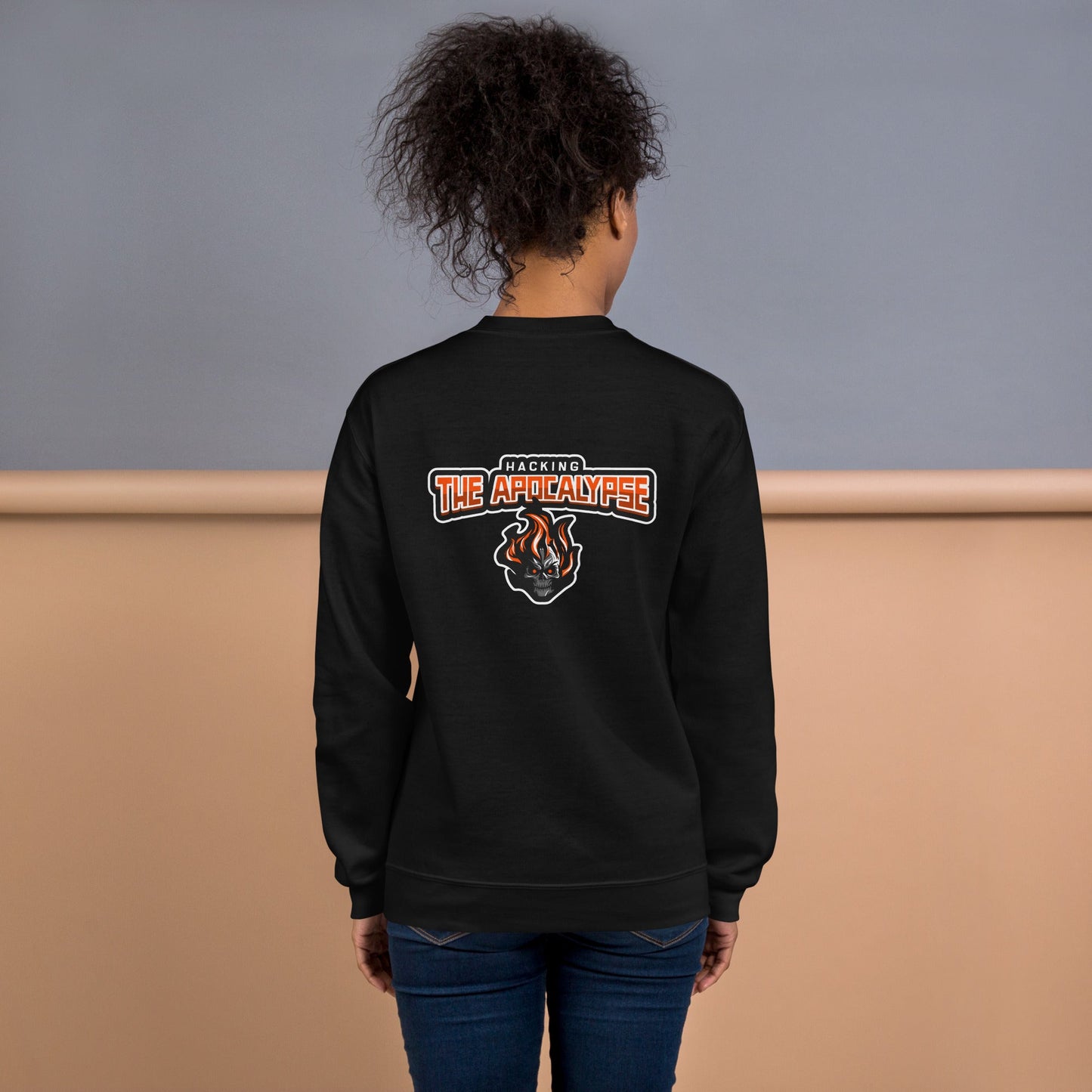 Hacking the Apocalypse V1 - Unisex Sweatshirt ( Back Print ) by DarkByteGear