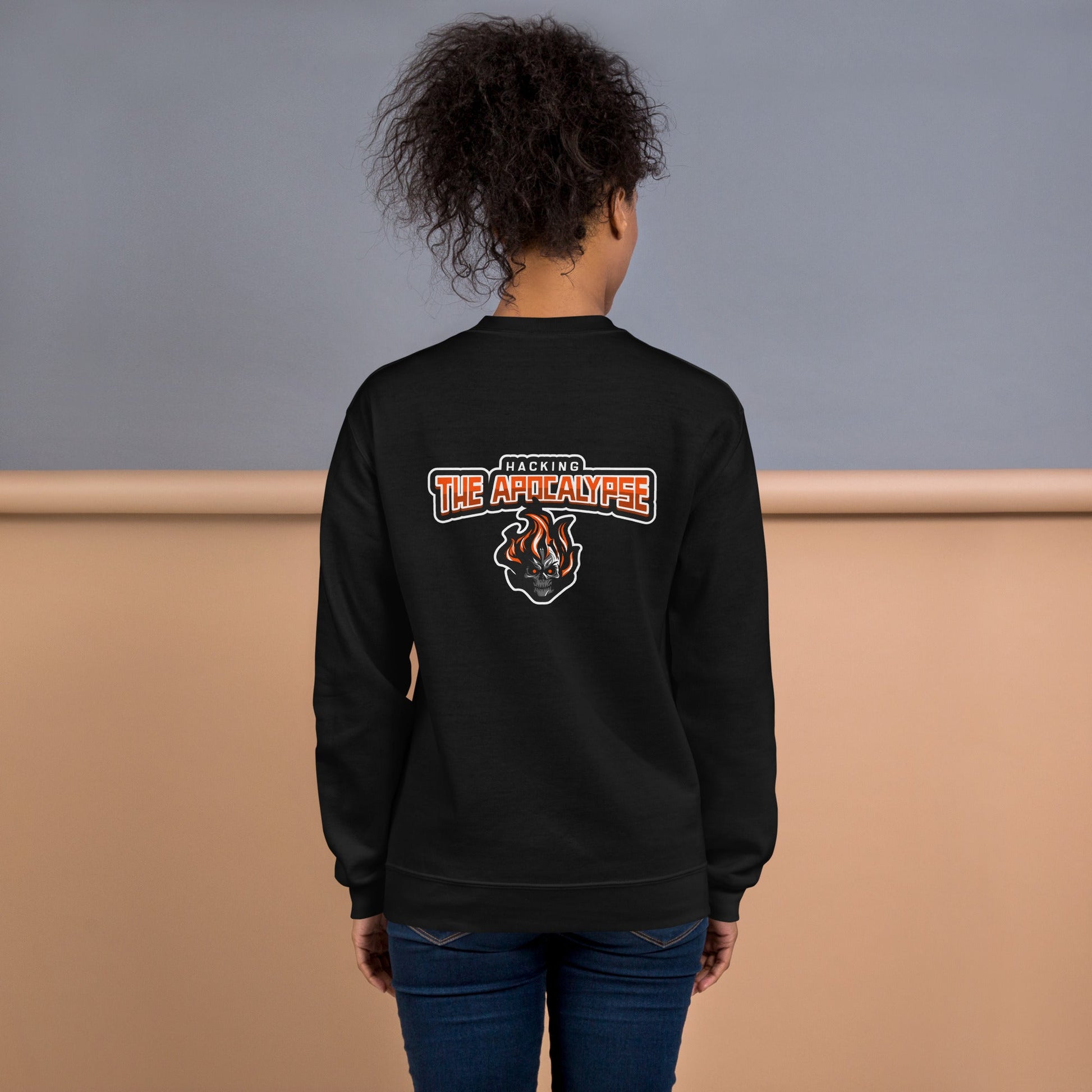 Hacking the Apocalypse V1 - Unisex Sweatshirt ( Back Print ) by DarkByteGear