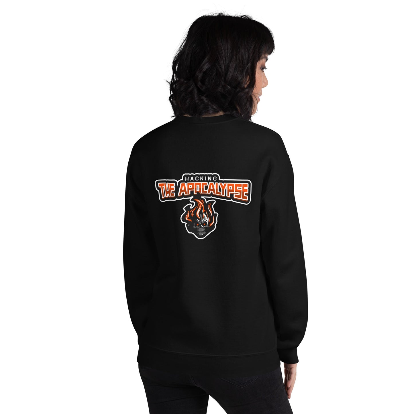 Hacking the Apocalypse V1 - Unisex Sweatshirt ( Back Print ) by DarkByteGear