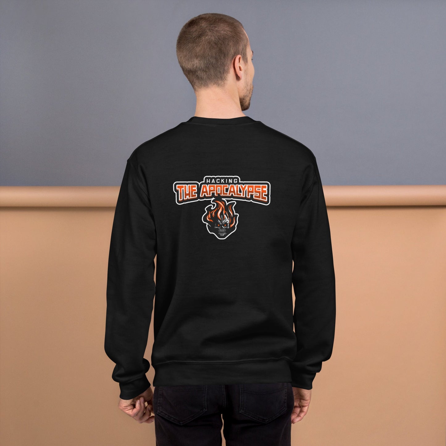 Hacking the Apocalypse V1 - Unisex Sweatshirt ( Back Print ) by DarkByteGear