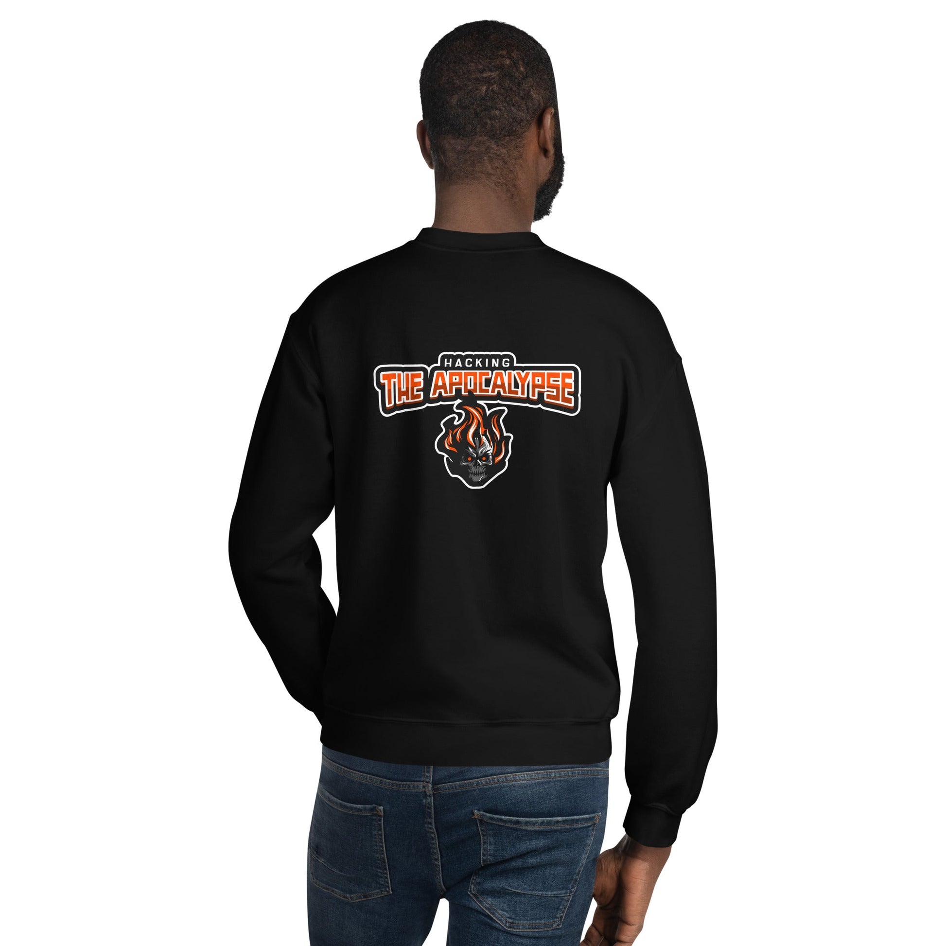 Hacking the Apocalypse V1 - Unisex Sweatshirt ( Back Print ) by DarkByteGear