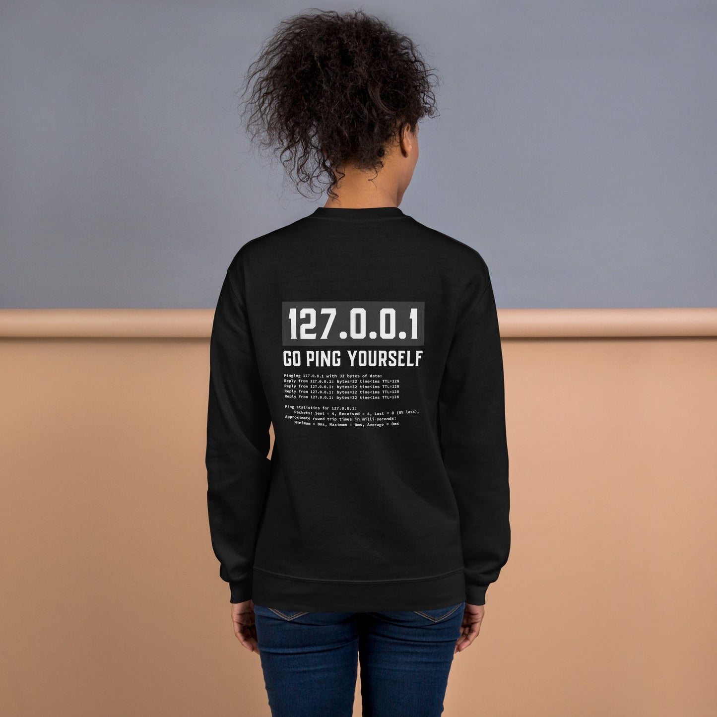 Go ping yourself - Unisex Sweatshirt ( Back Print ) by DarkByteGear
