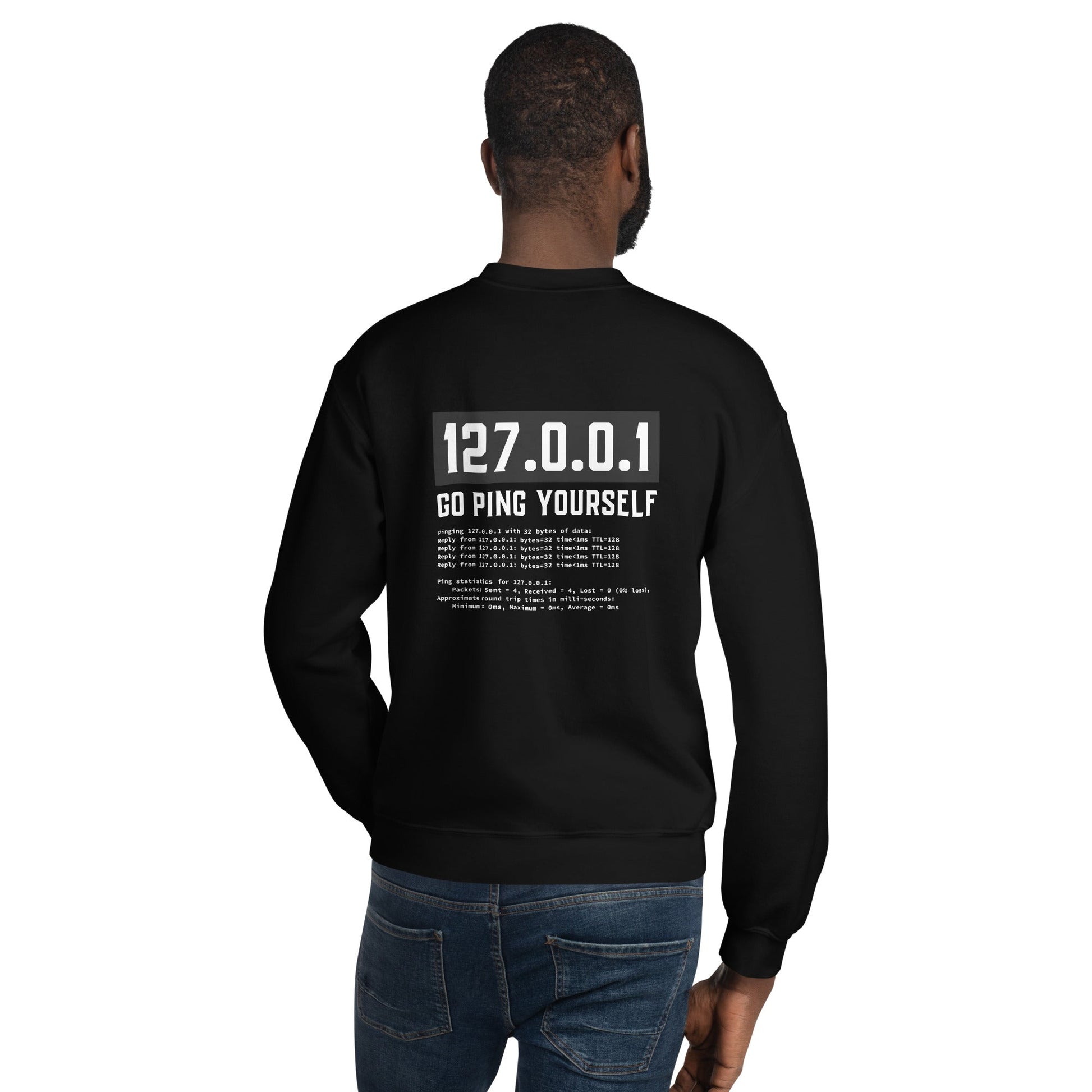 Go ping yourself - Unisex Sweatshirt ( Back Print ) by DarkByteGear