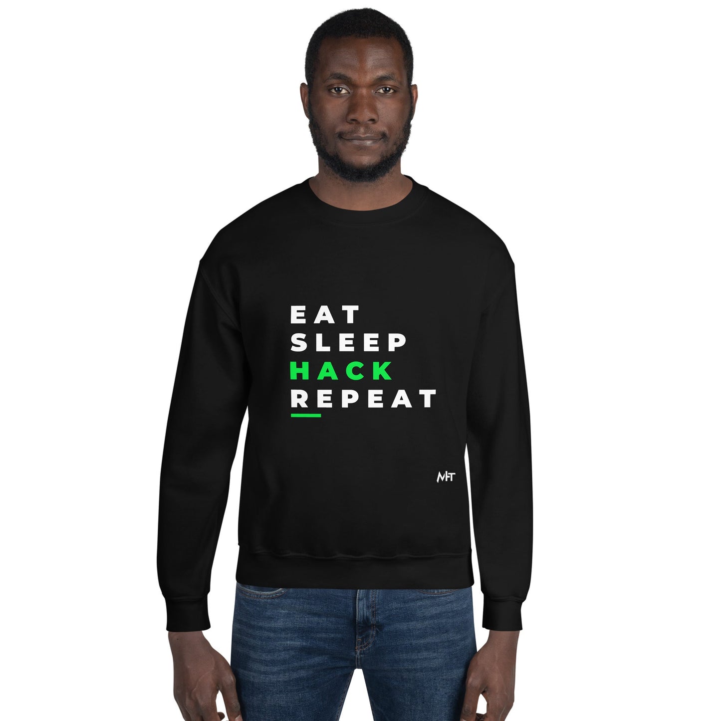 Eat, Sleep, Hack, Repeat V2 - Unisex Sweatshirt by DarkByteGear