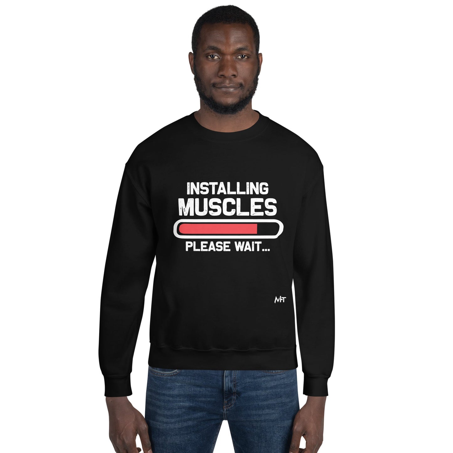 Installing Muscles Please Wait.... - Unisex Sweatshirt by DarkByteGear