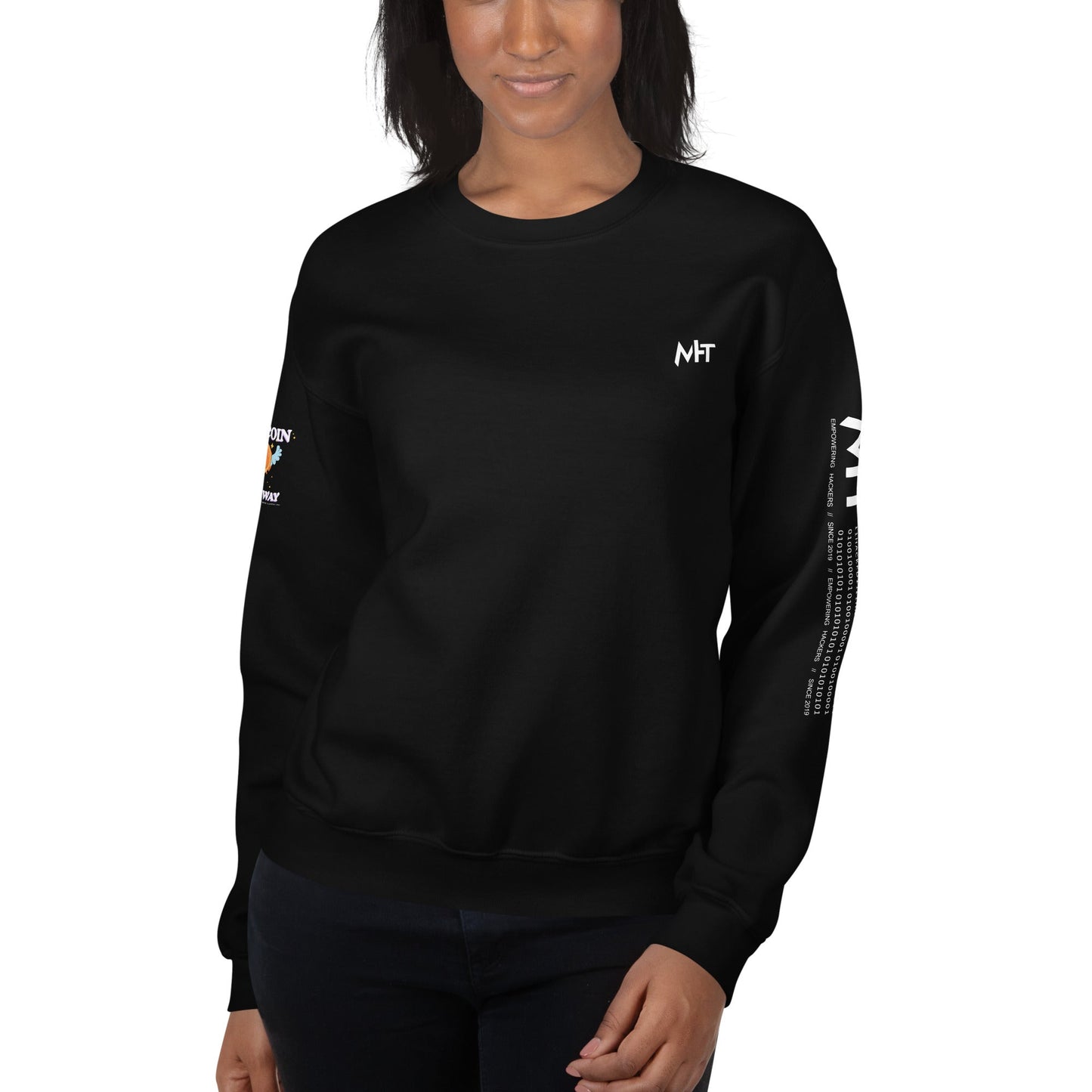 Bitcoin is the way - Unisex Sweatshirt (back print) by DarkByteGear