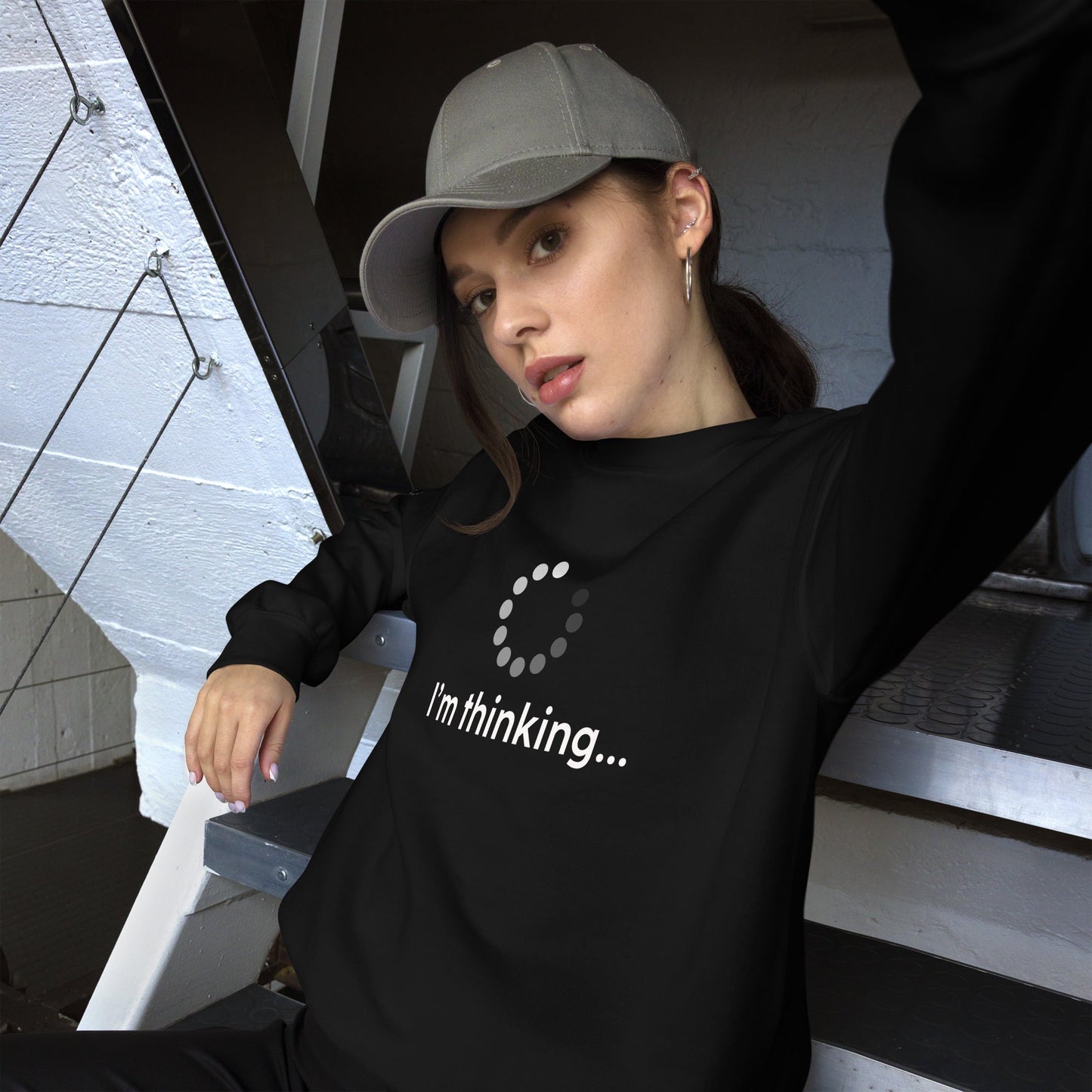 I'm thinking - Unisex Sweatshirt by DarkByteGear