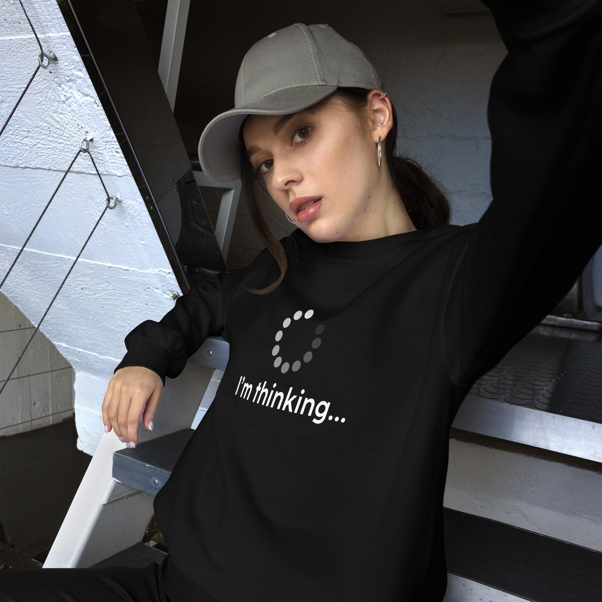 I'm thinking - Unisex Sweatshirt by DarkByteGear
