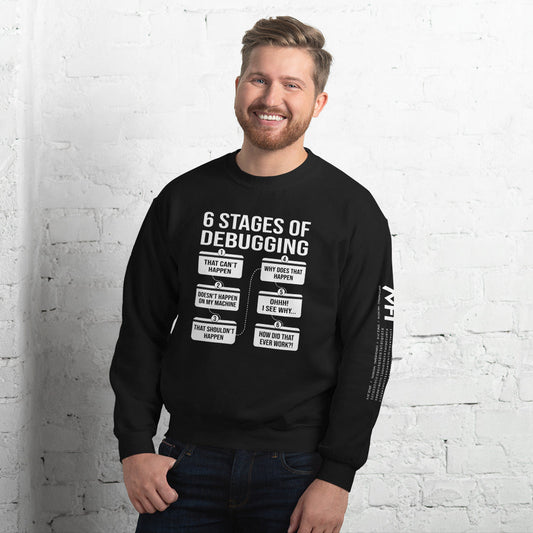 6 Stages of Debugging - Unisex Sweatshirt by DarkByteGear