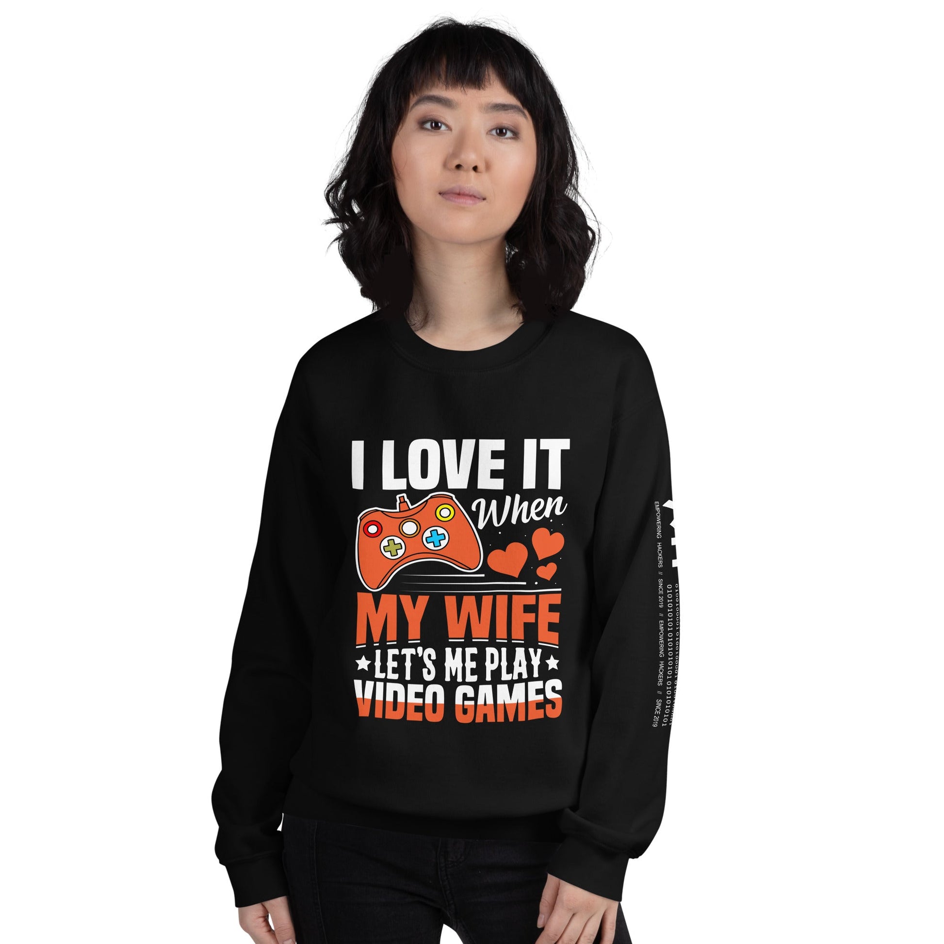 I love it when My wife Let me Play Videogames Unisex Sweatshirt by DarkByteGear
