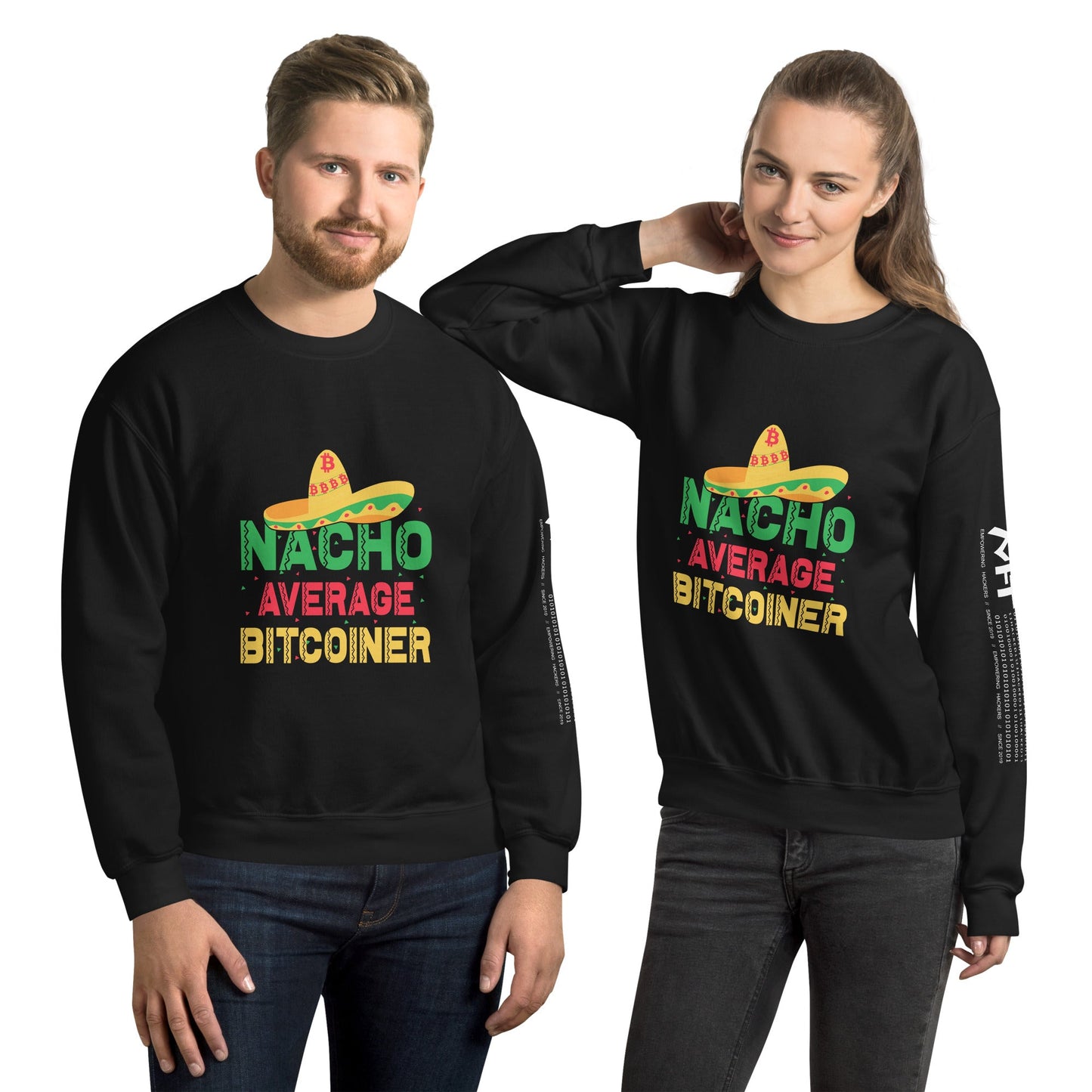 Nacho Average Bitcoiner Unisex Sweatshirt by DarkByteGear