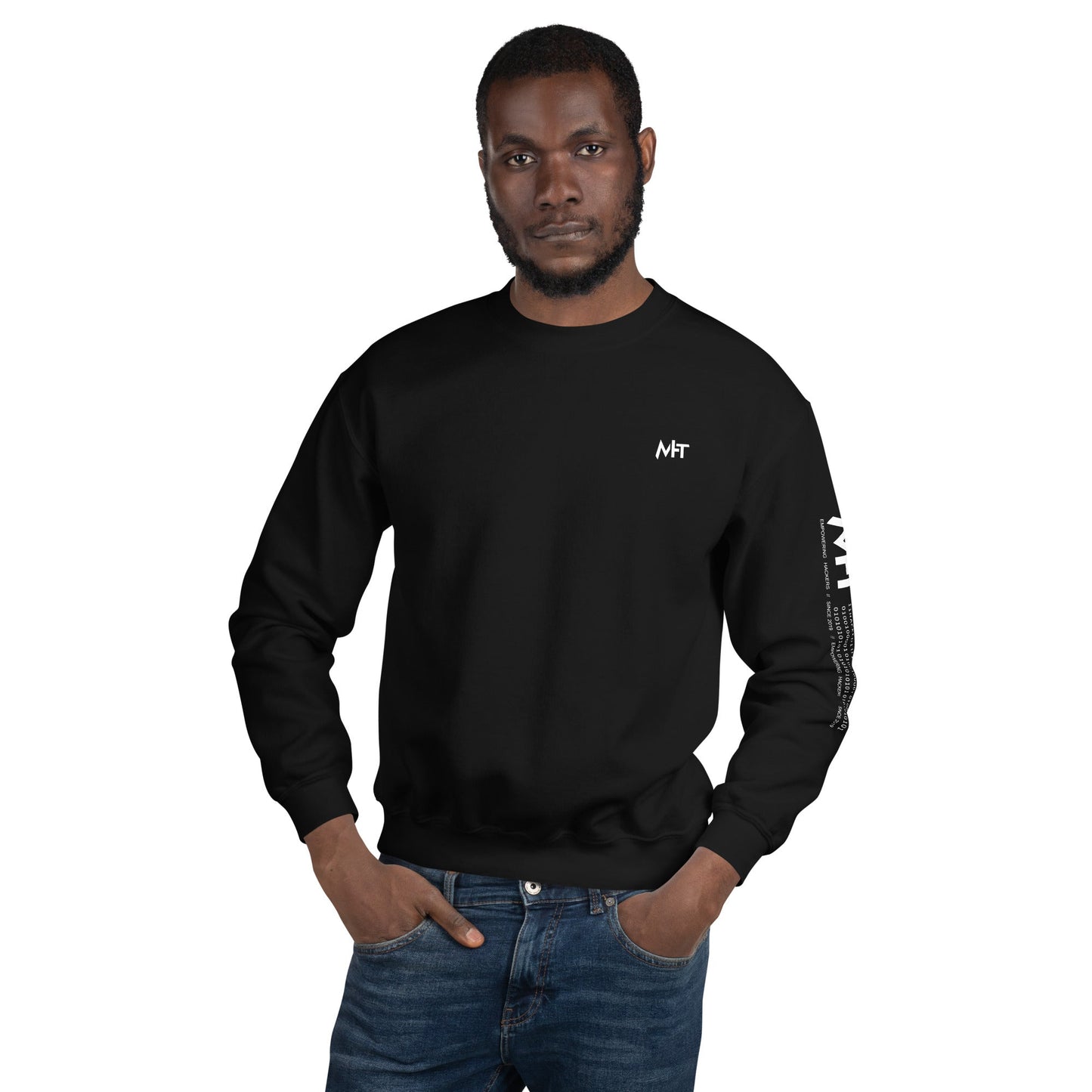 Your Lack of Bitcoin is Disturbing Unisex Sweatshirt ( Back Print ) by DarkByteGear