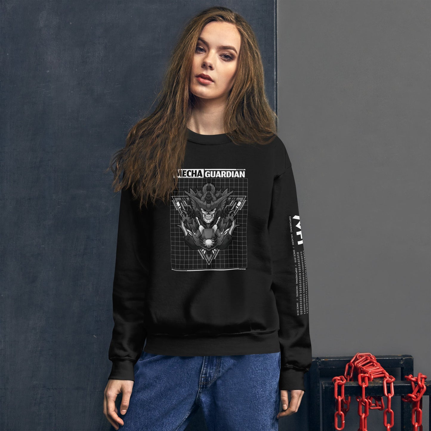 Mecha Guardian - Unisex Sweatshirt by DarkByteGear