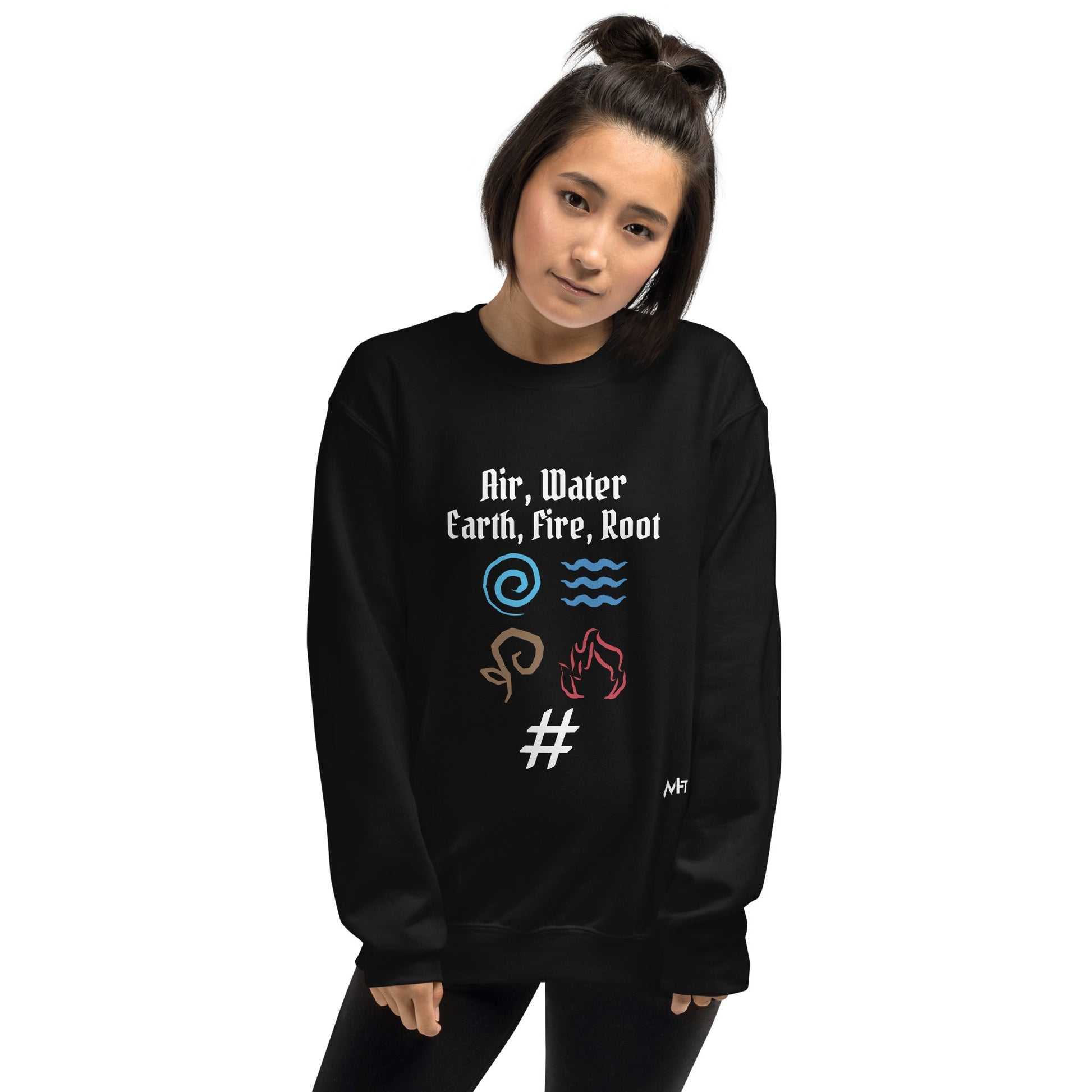 Air, Water, Earth, Fire, Root - Unisex Sweatshirt by DarkByteGear