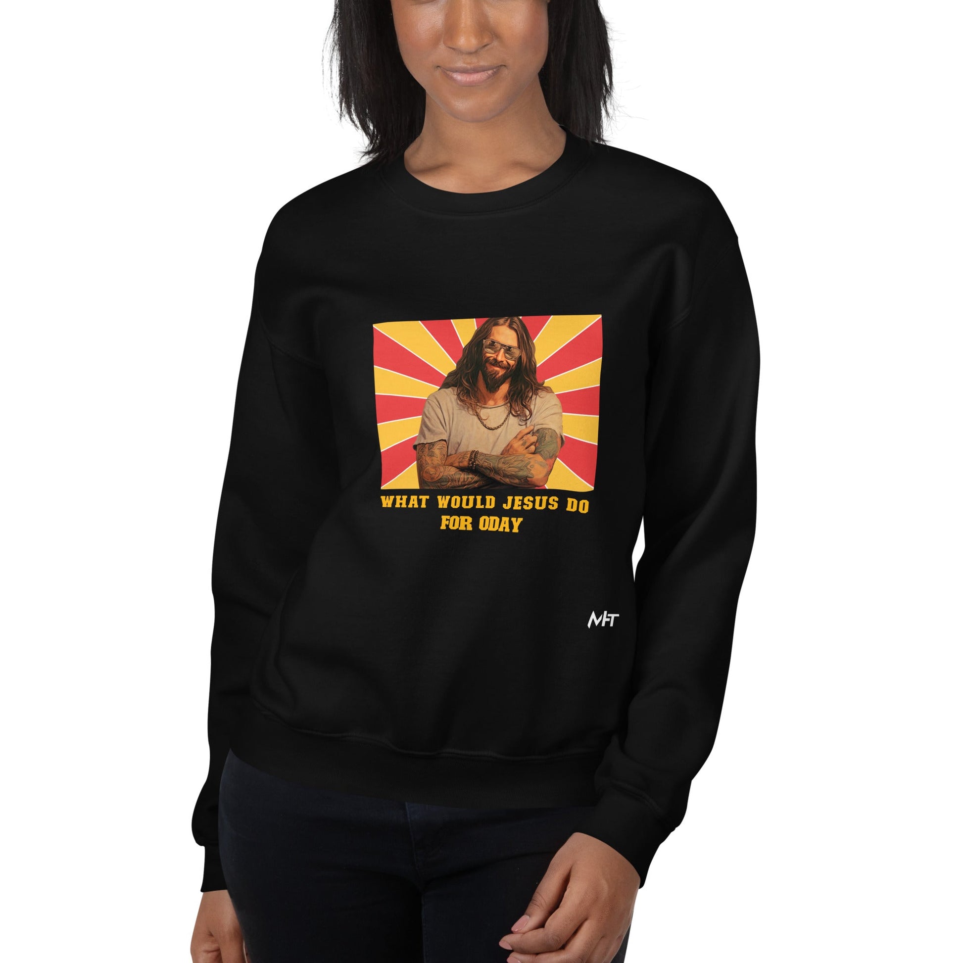 What would Jesus do for 0day v1 - Unisex Sweatshirt by DarkByteGear