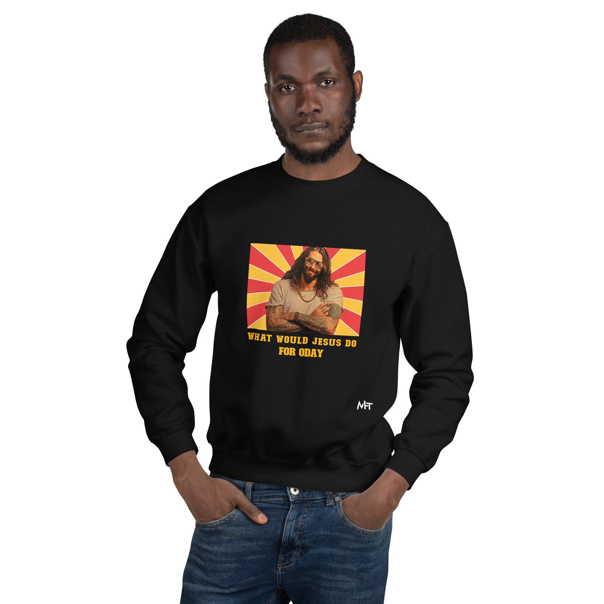 What would Jesus do for 0day v1 - Unisex Sweatshirt by DarkByteGear