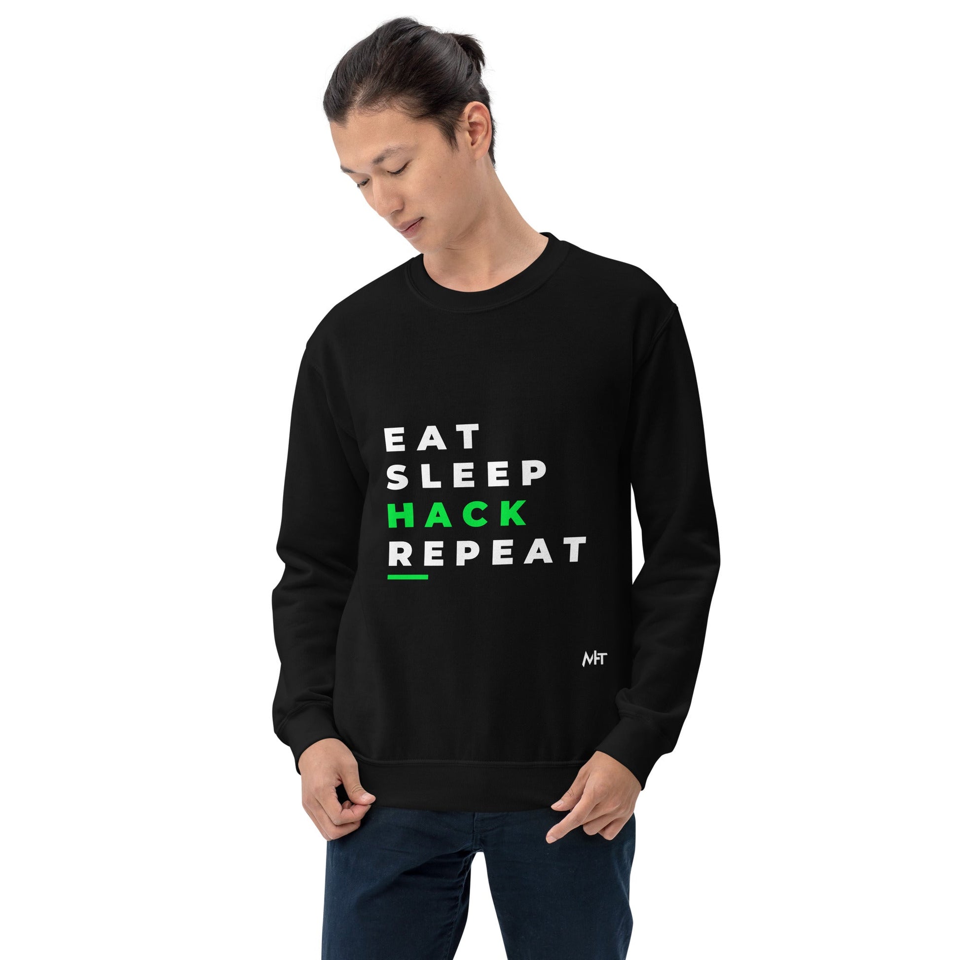 Eat, Sleep, Hack, Repeat V2 - Unisex Sweatshirt by DarkByteGear