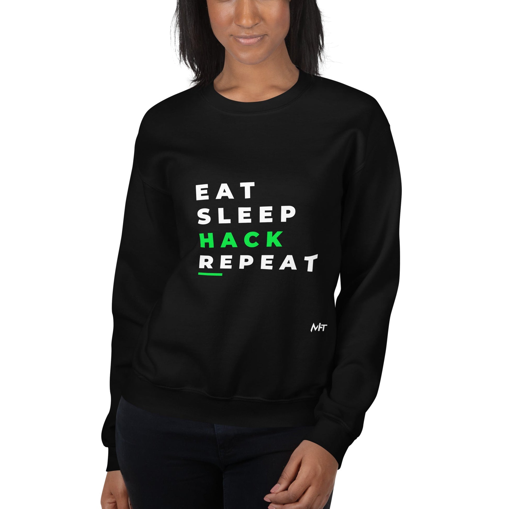 Eat, Sleep, Hack, Repeat V2 - Unisex Sweatshirt by DarkByteGear