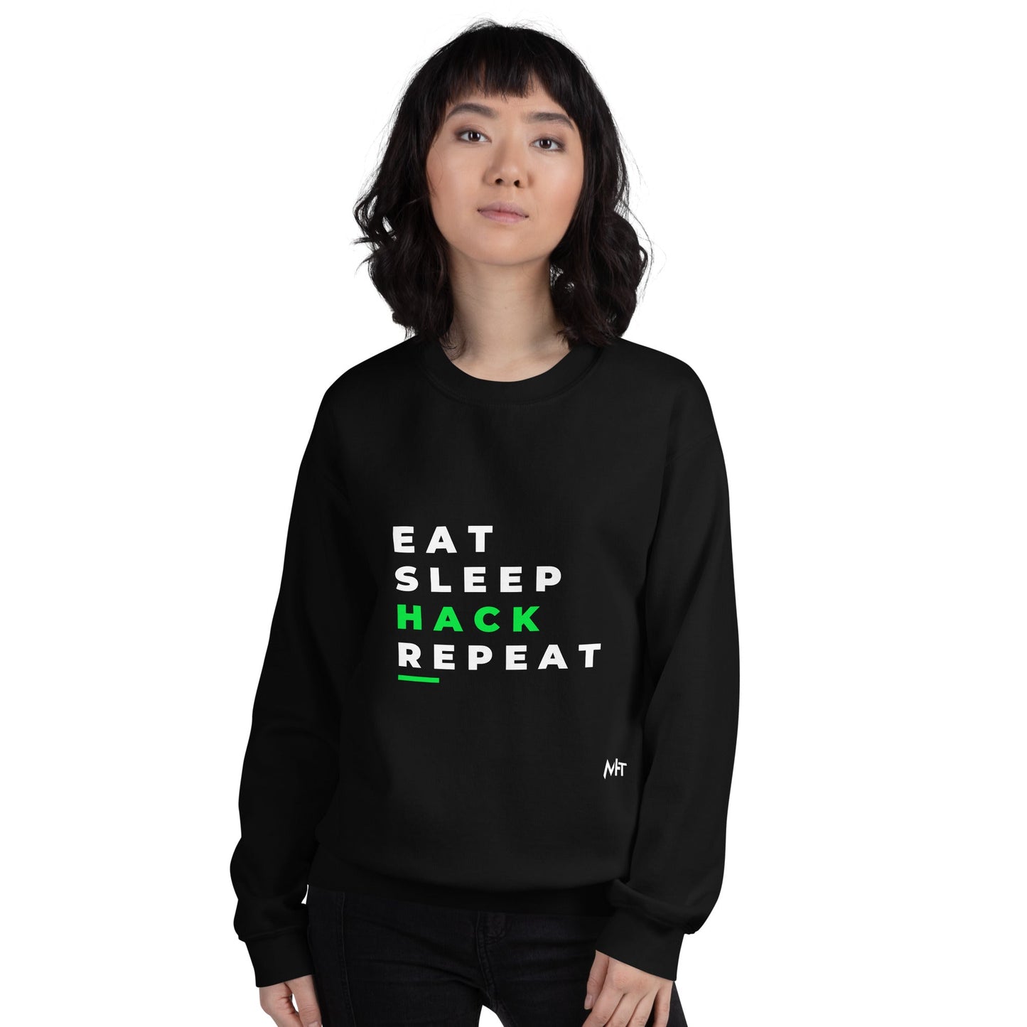 Eat, Sleep, Hack, Repeat V2 - Unisex Sweatshirt by DarkByteGear