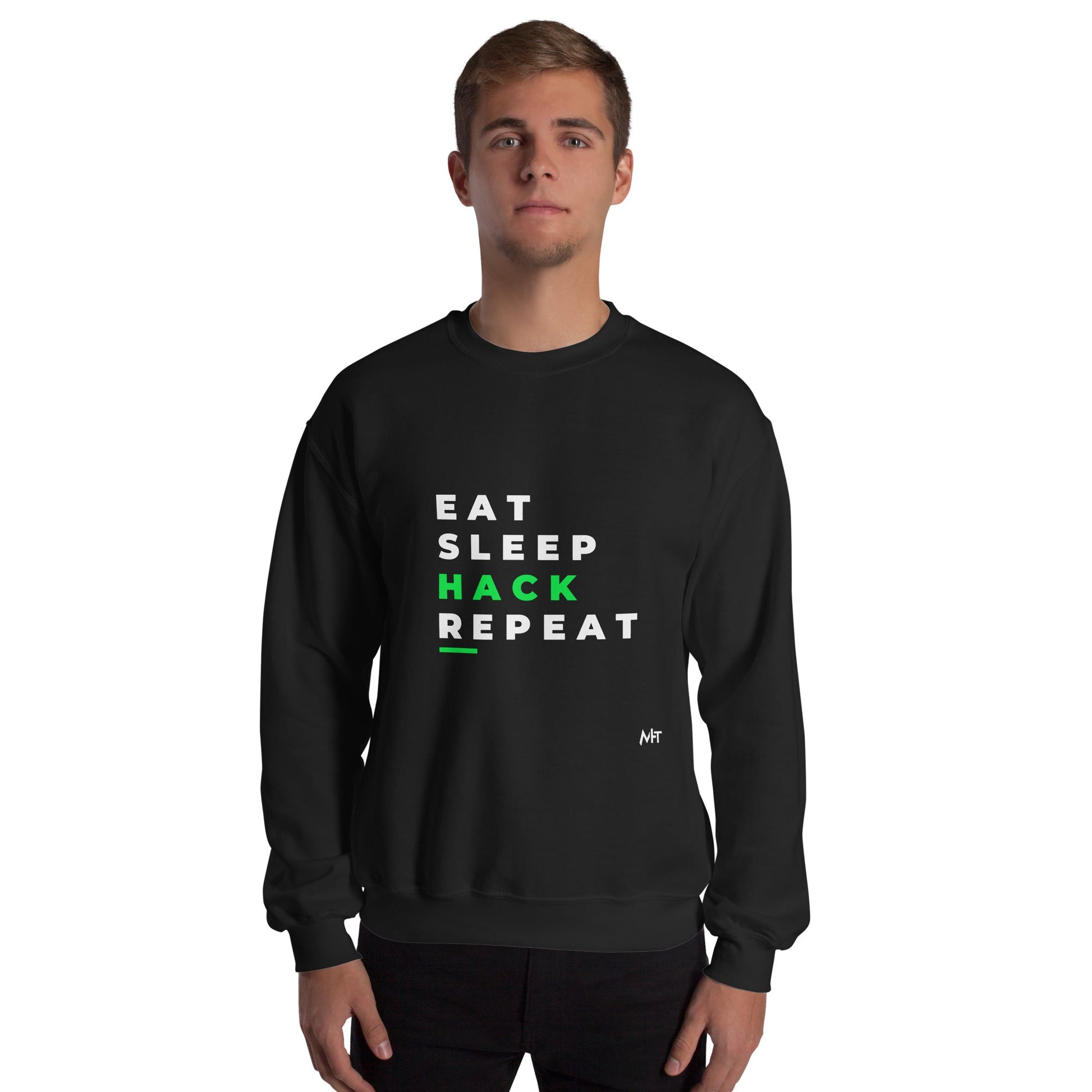 Eat, Sleep, Hack, Repeat V2 - Unisex Sweatshirt by DarkByteGear