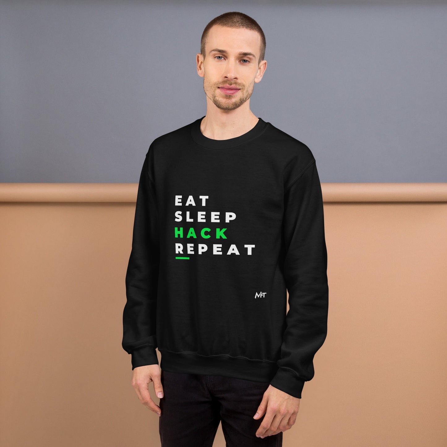 Eat, Sleep, Hack, Repeat V2 - Unisex Sweatshirt by DarkByteGear